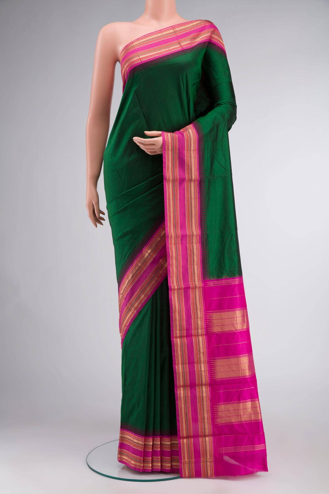 Green Bangalore Silk Saree