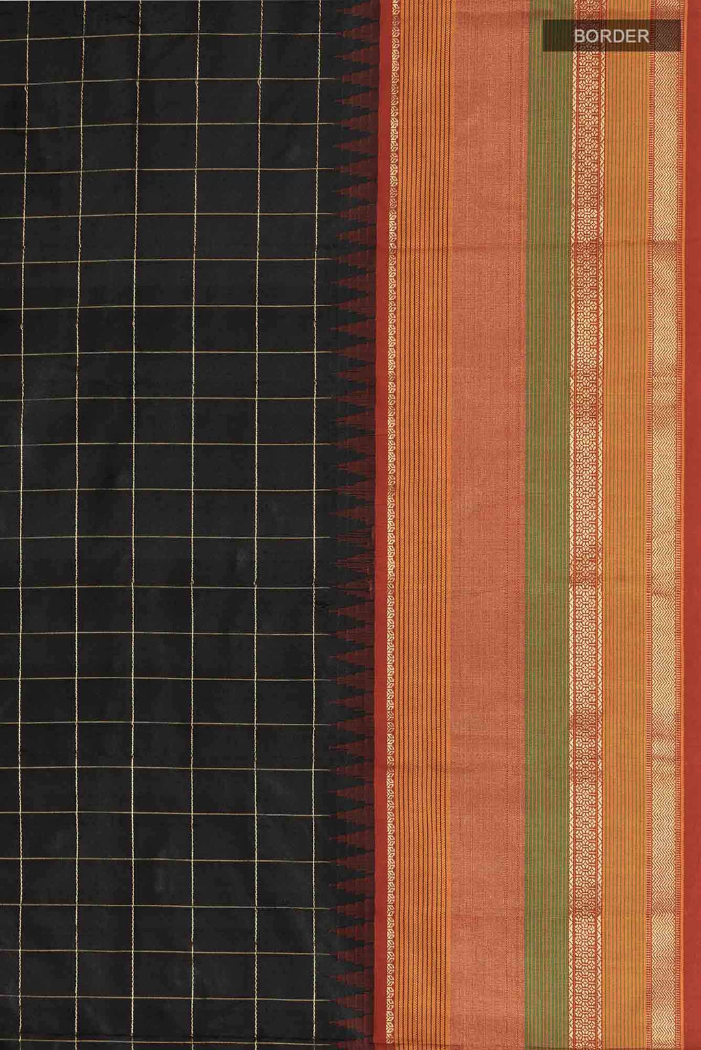 Black Bangalore Silk Saree