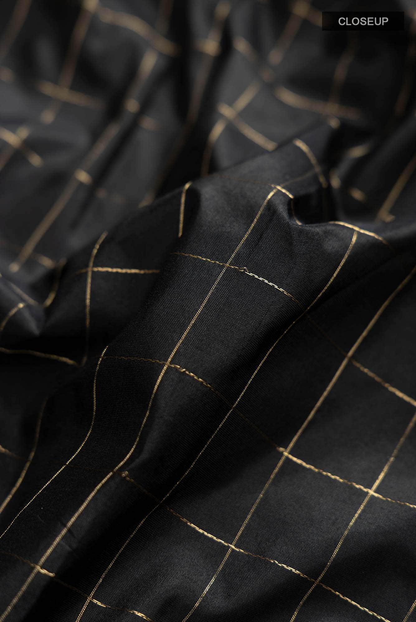 Black Bangalore Silk Saree
