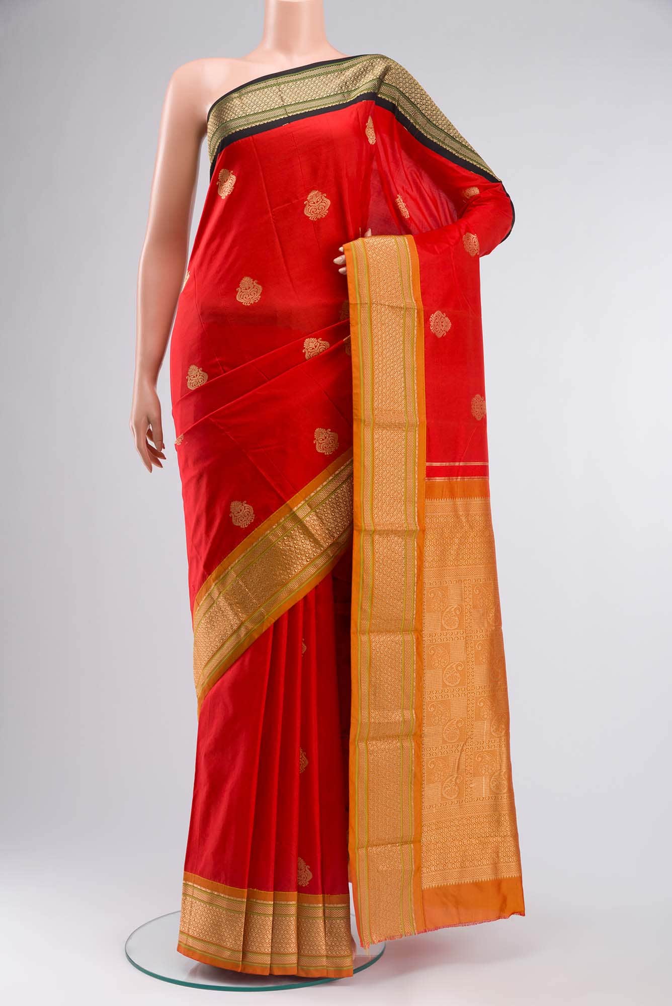 Red Bangalore Silk Saree
