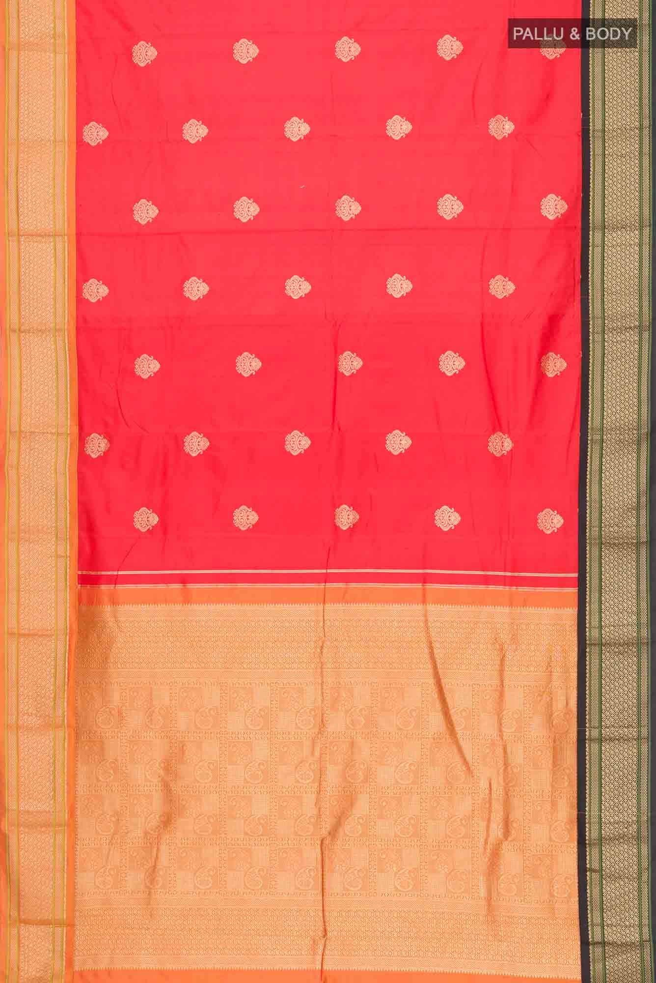 Red Bangalore Silk Saree