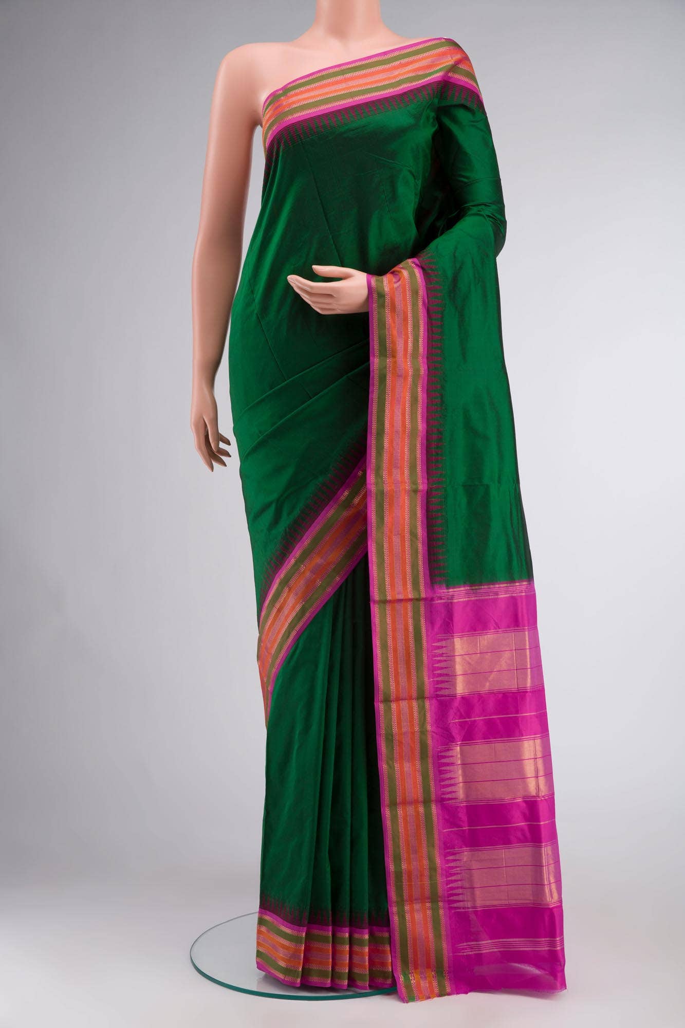 Green Bangalore Silk Saree