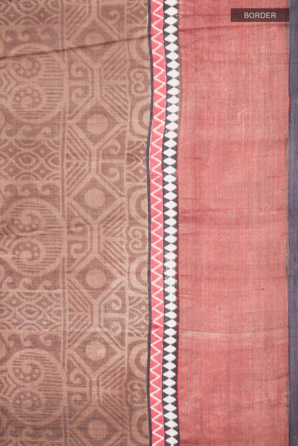 Brown Bhagalpuri Tussar Silk Saree