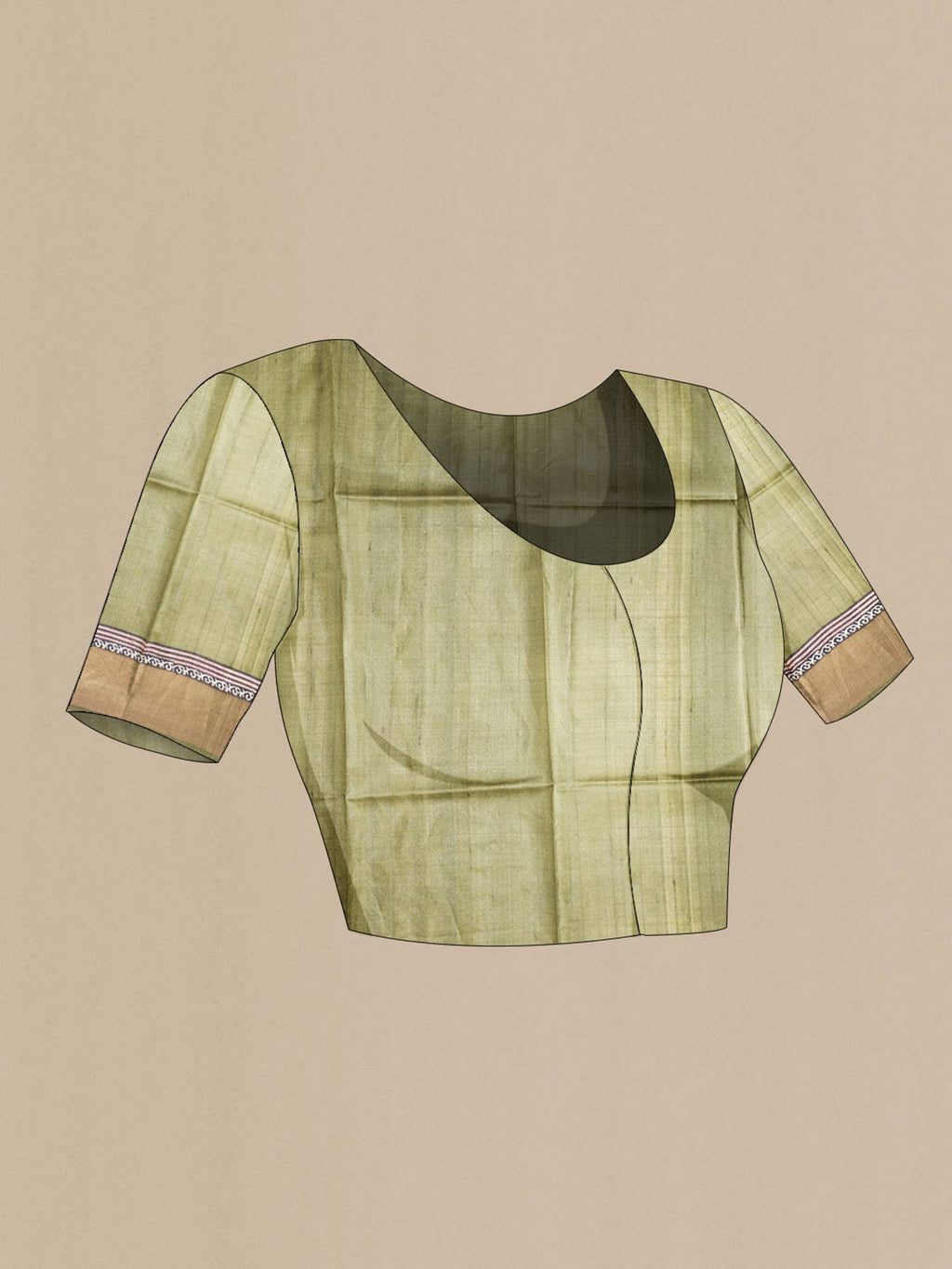 Brown Bhagalpuri Tussar Silk Saree