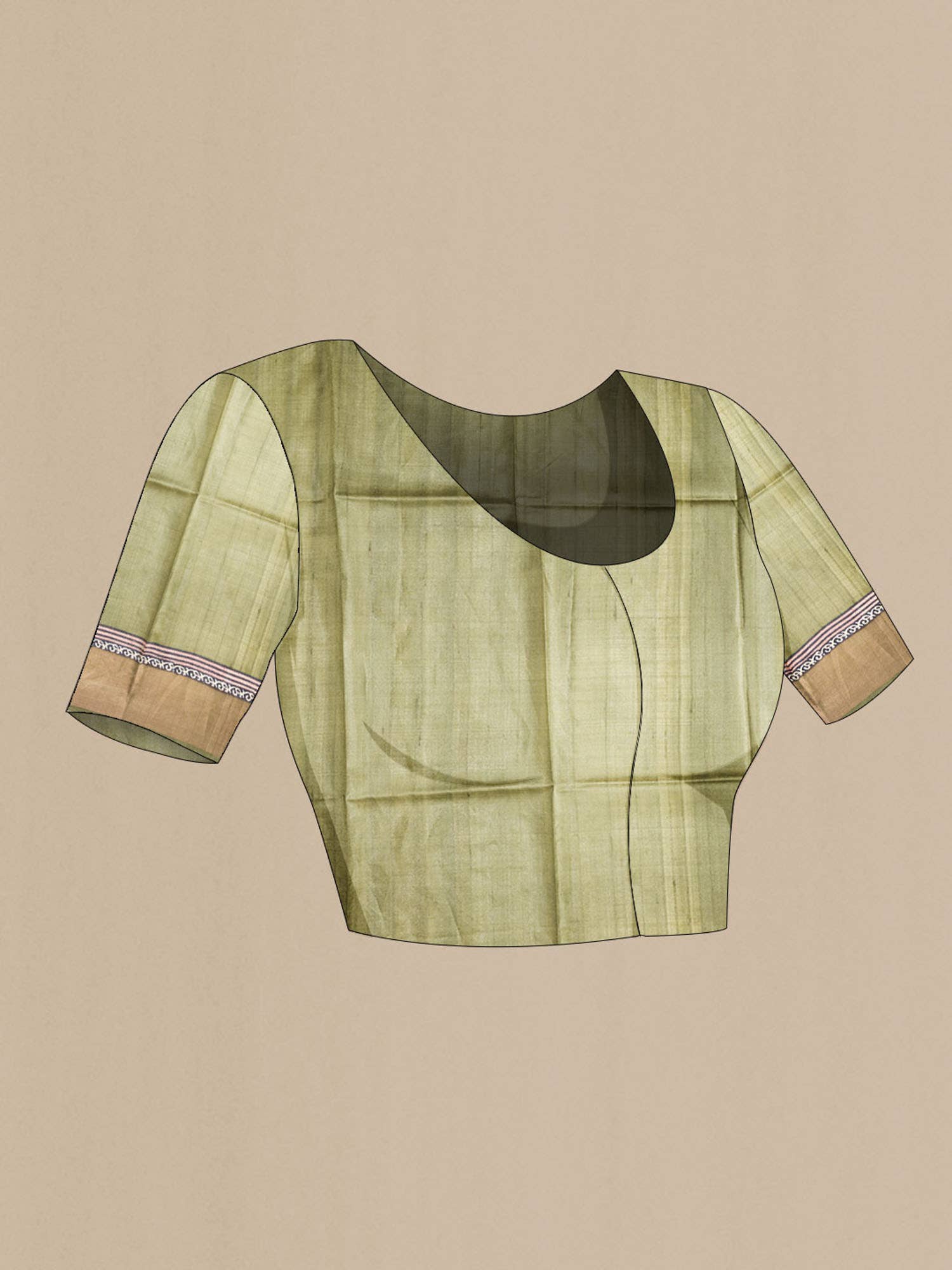 Brown Bhagalpuri Tussar Silk Saree