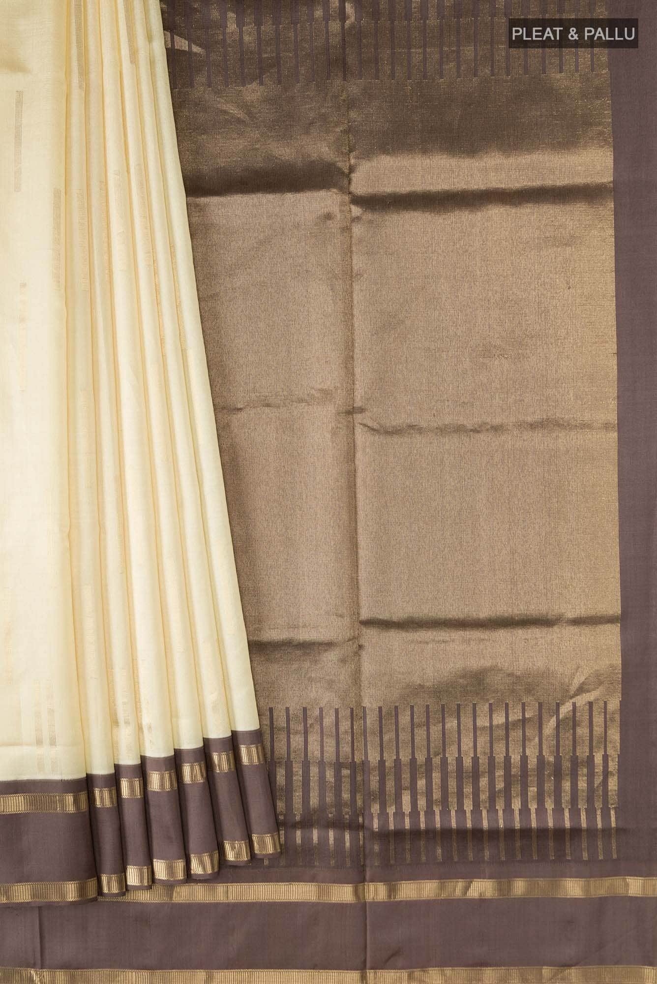 Cream Soft Silk Saree