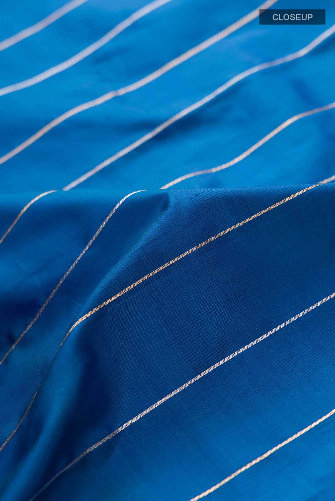 Blue Banarasi Katan Silk Saree