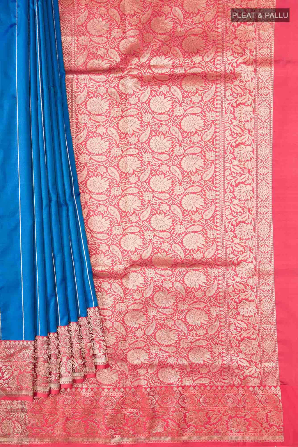 Blue Banarasi Katan Silk Saree