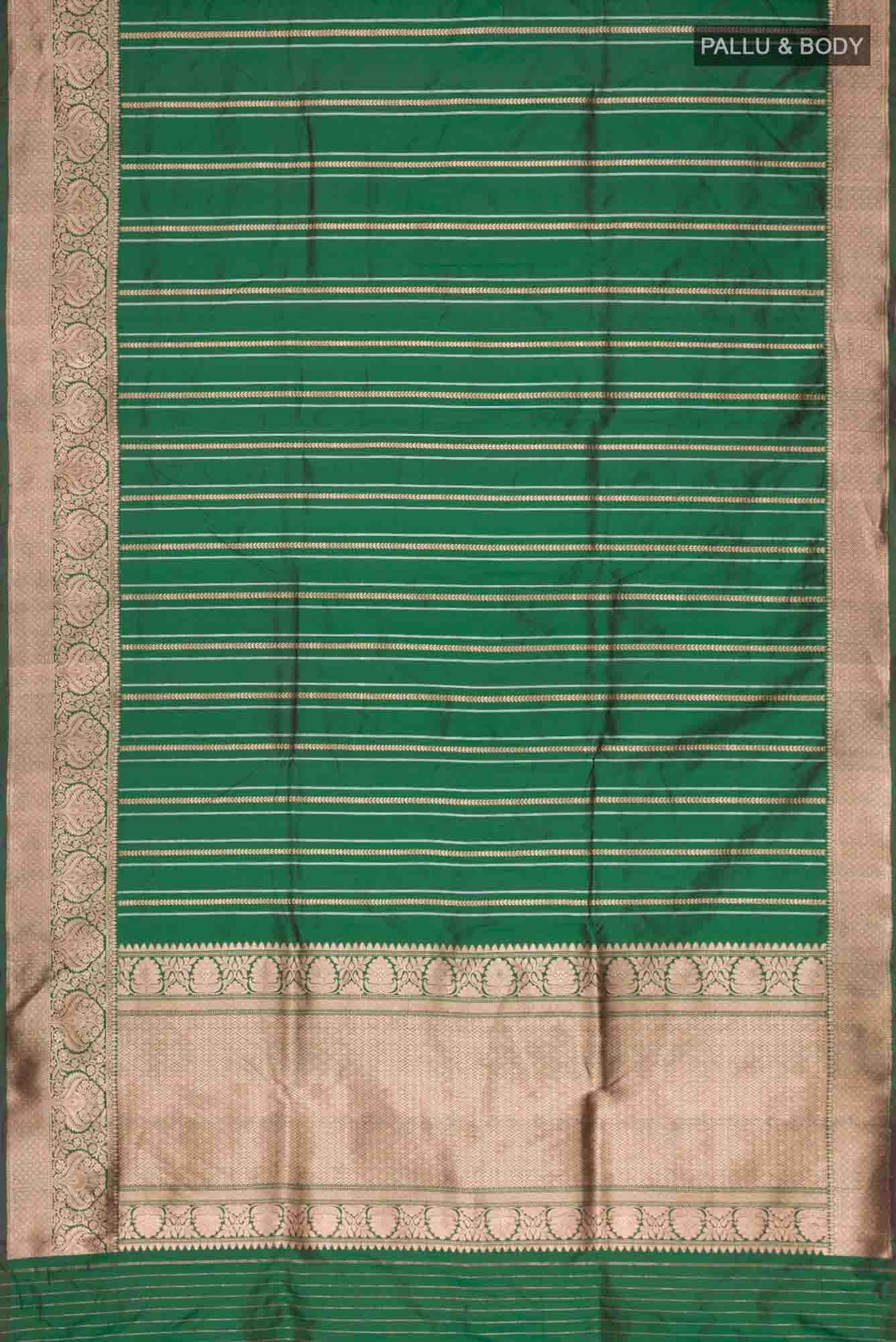 Green Banarasi Katan Silk Saree