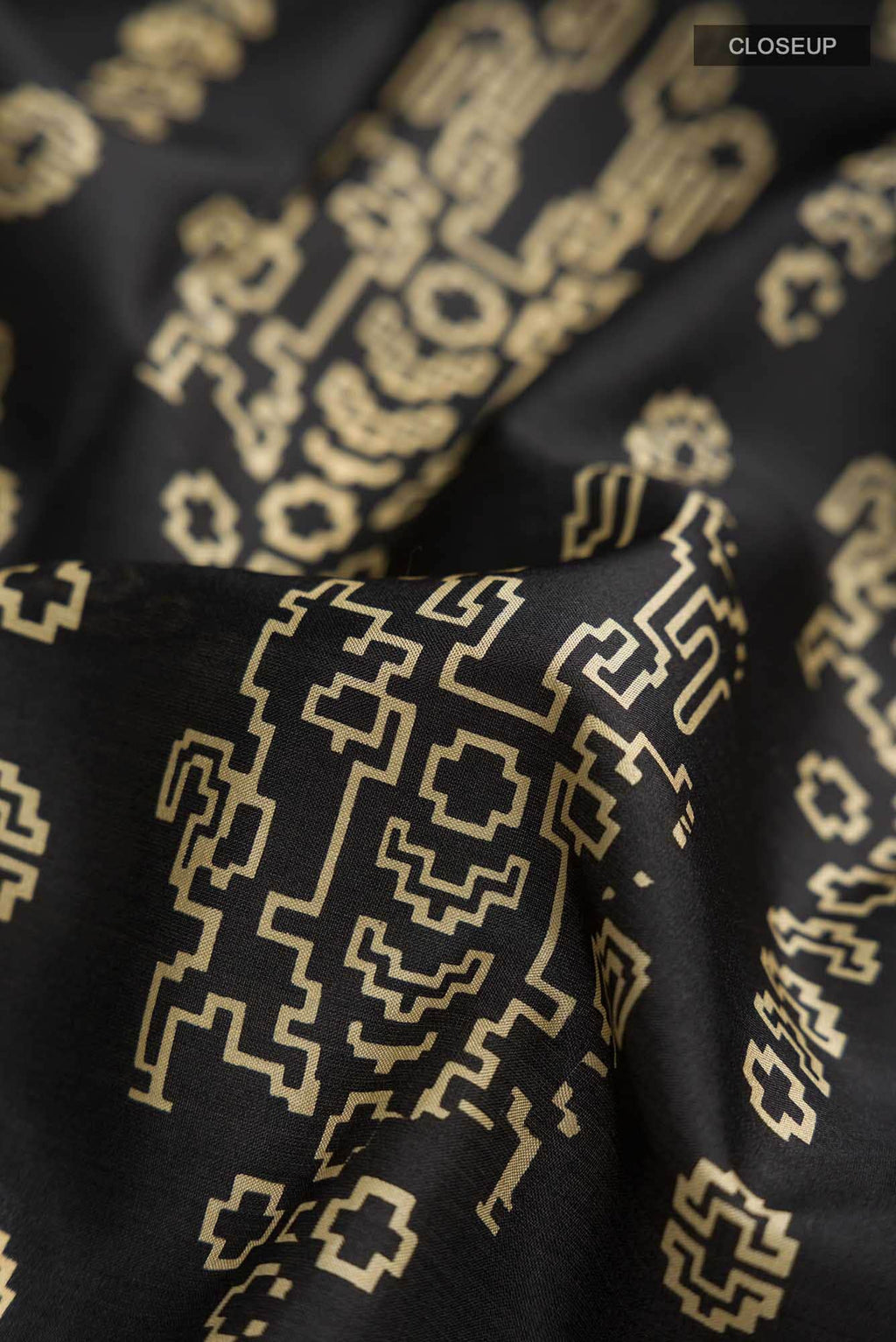 Black Printed Silk Saree