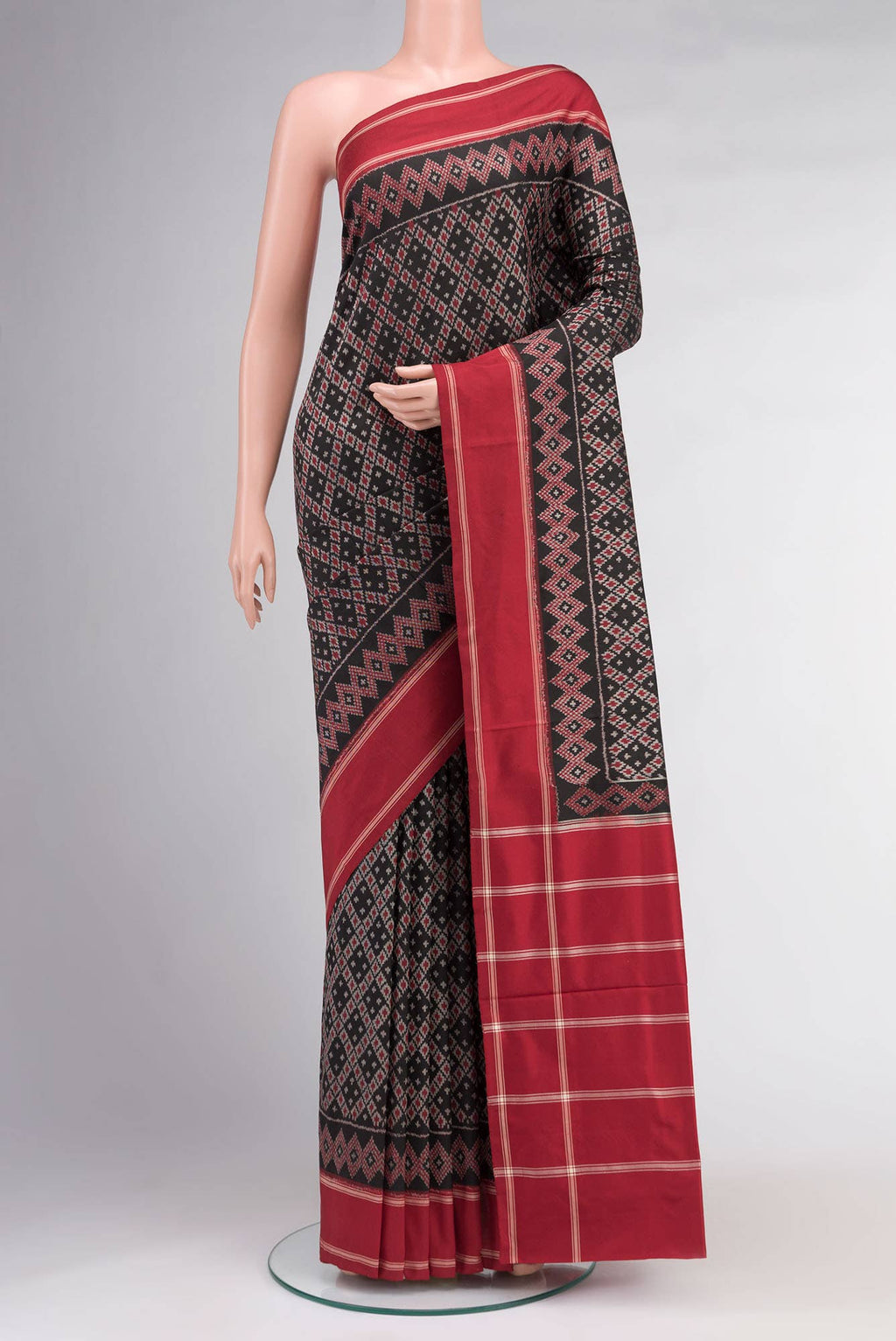 Black Pochampally Silk Saree