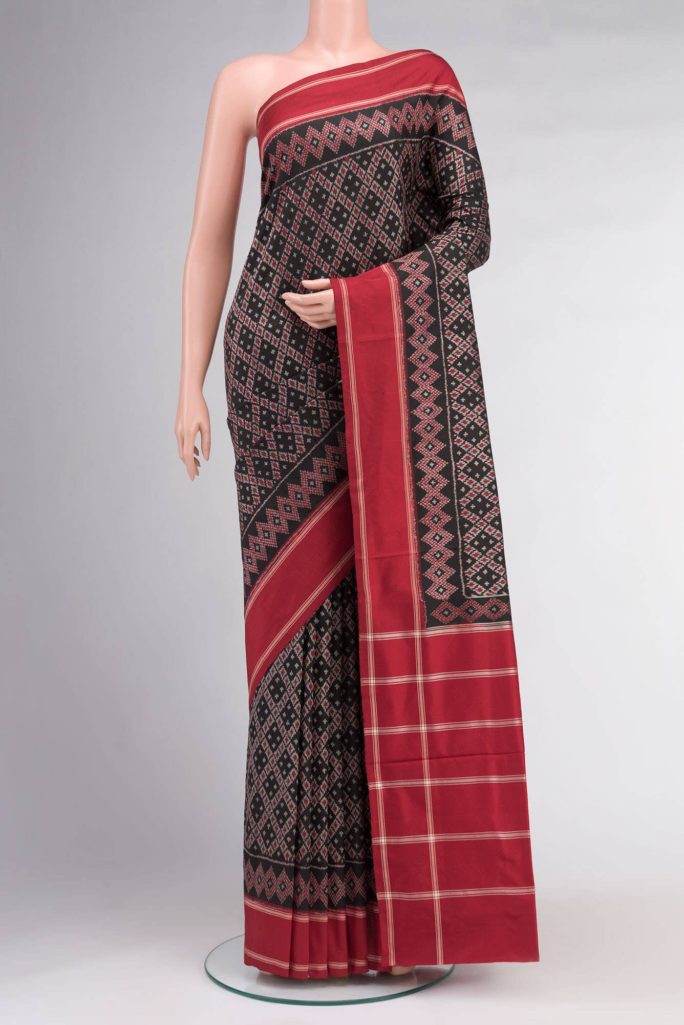 Black Pochampally Silk Saree