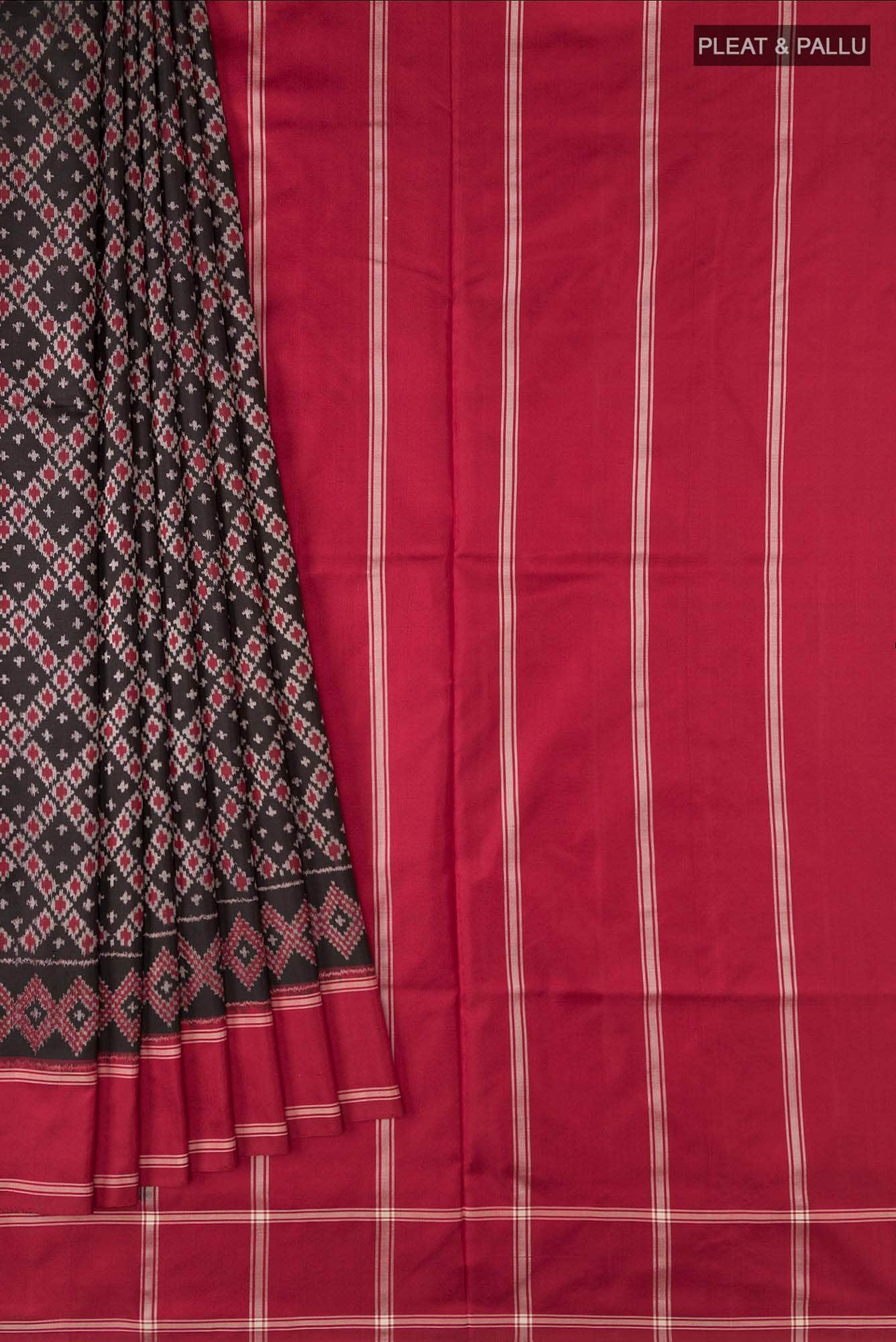 Black Pochampally Silk Saree