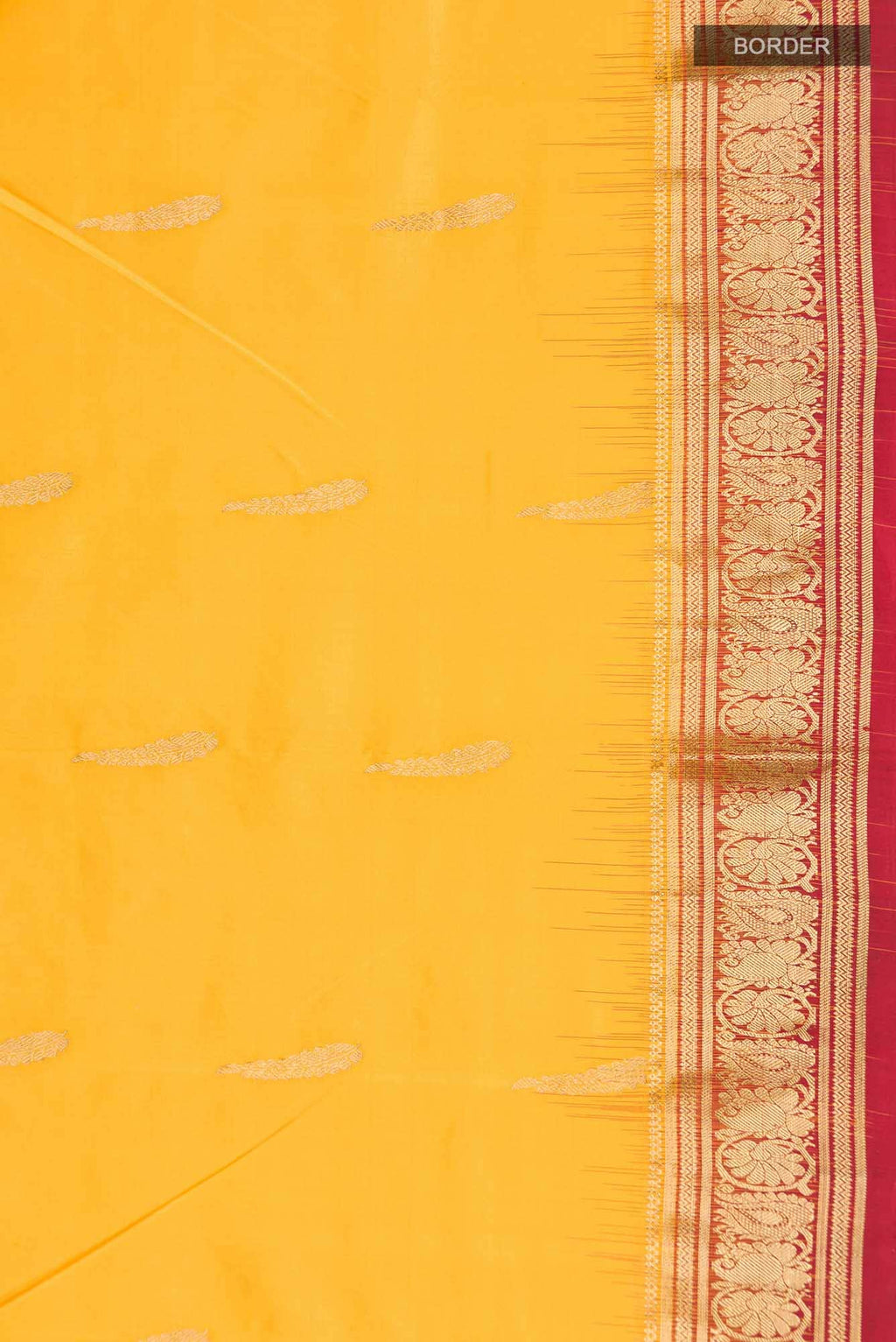 Yellow Bangalore Silk Saree