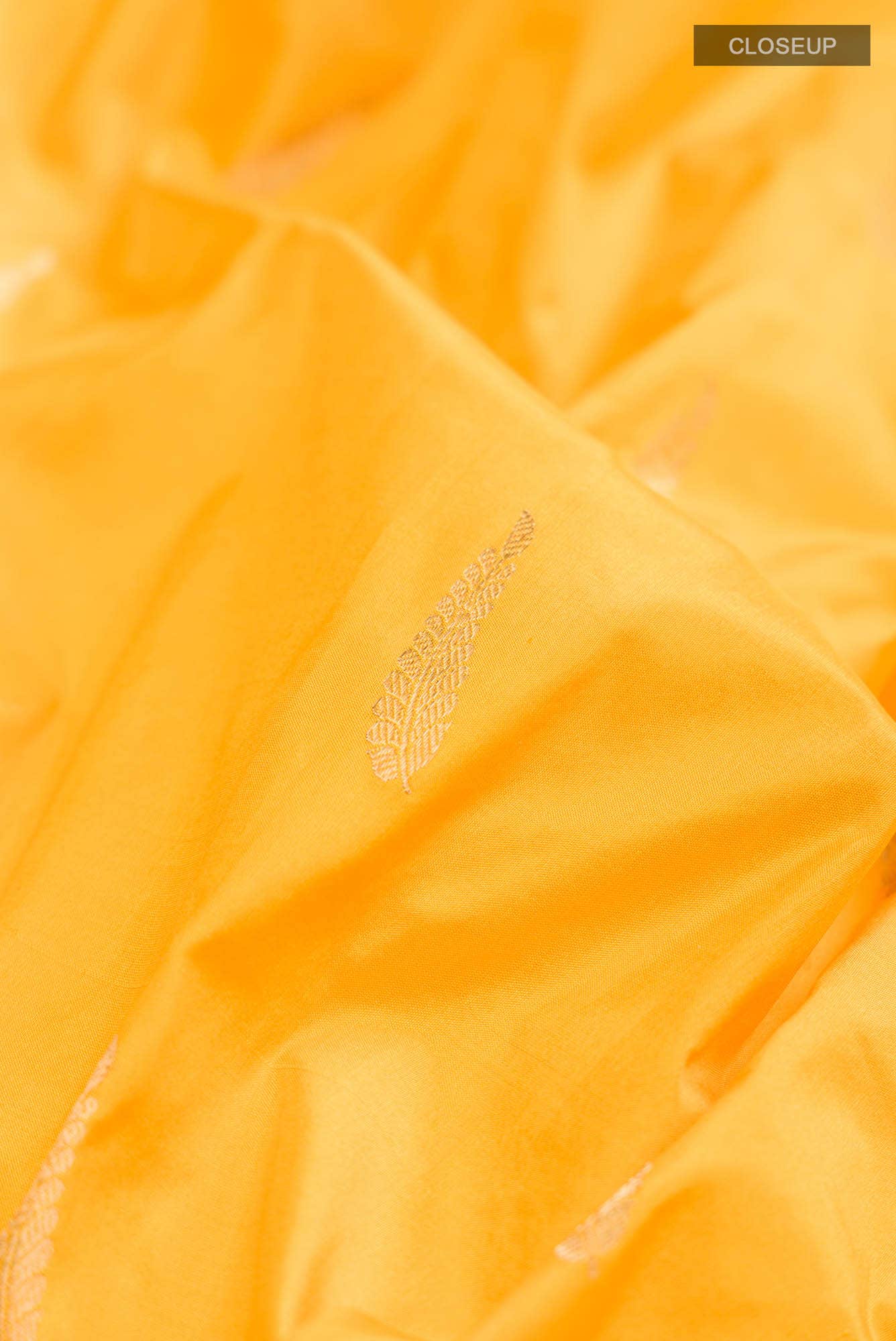 Yellow Bangalore Silk Saree