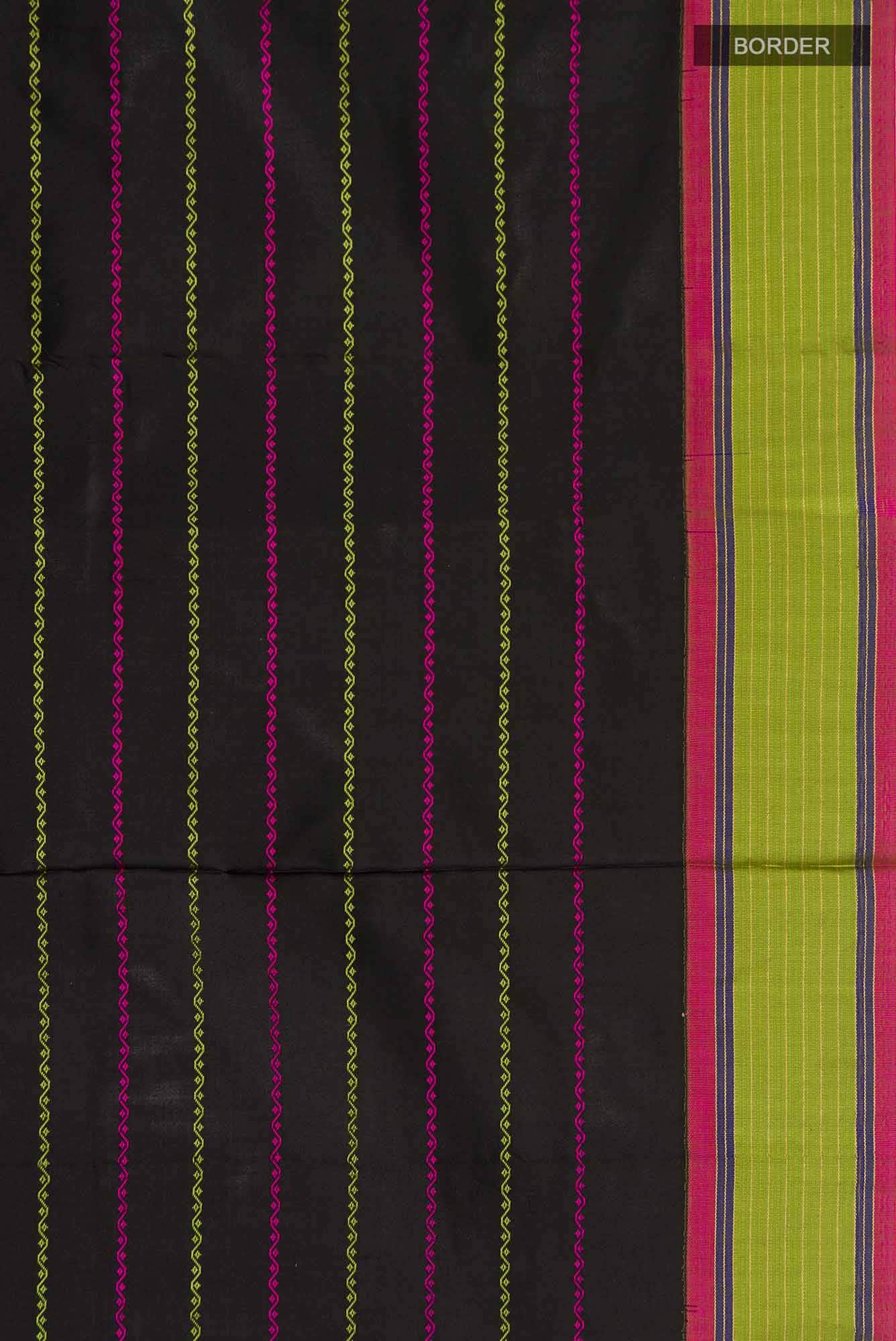 Black Bangalore Silk Saree