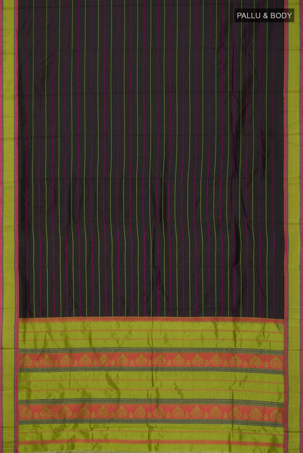 Black Bangalore Silk Saree
