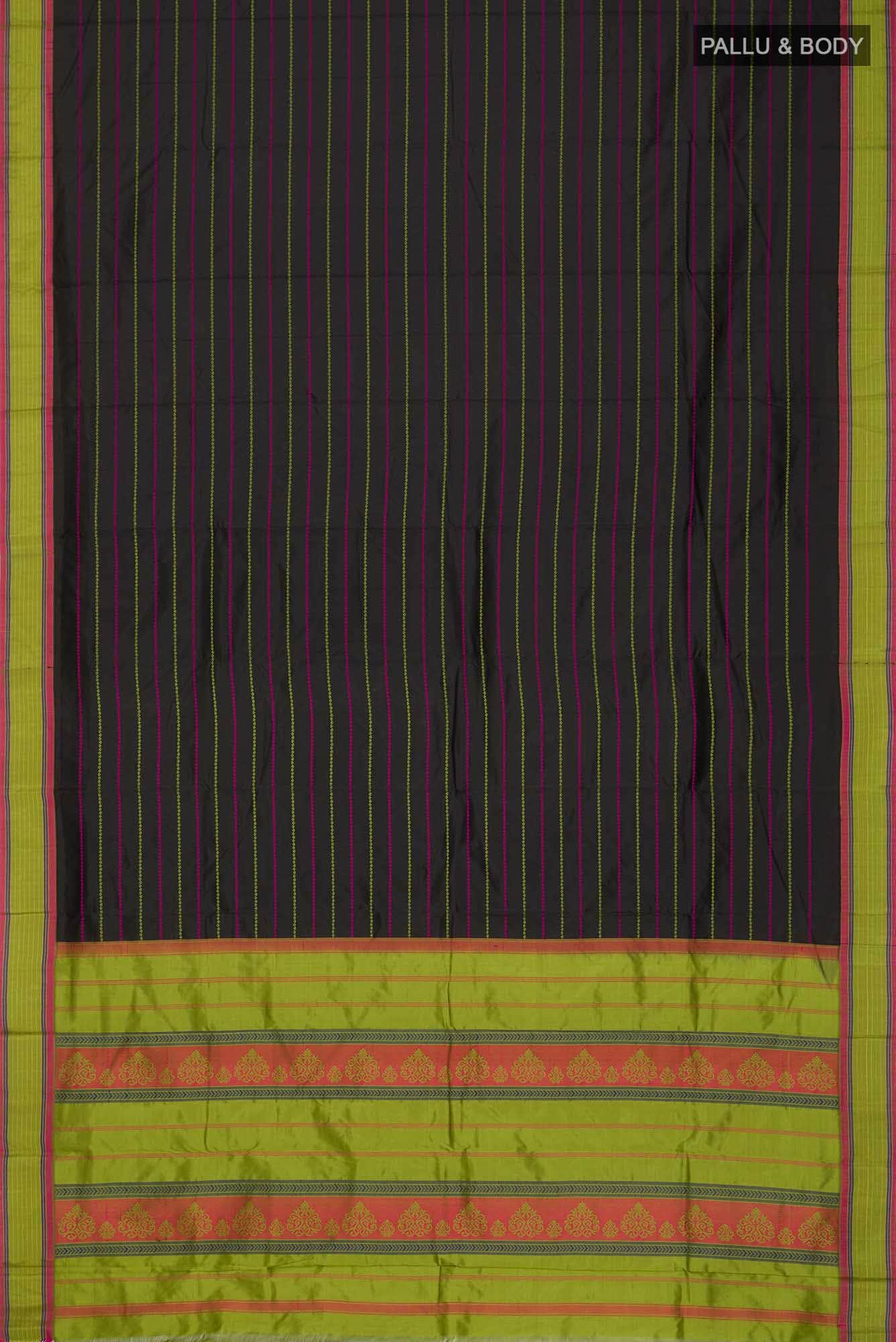 Black Bangalore Silk Saree