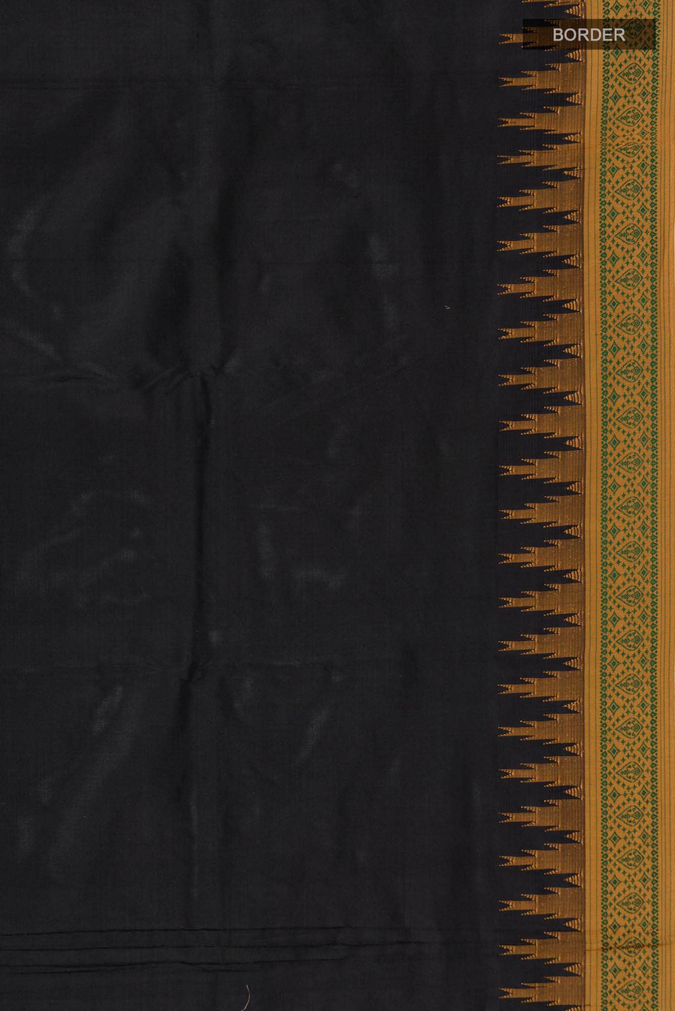 Black Bangalore Silk Saree