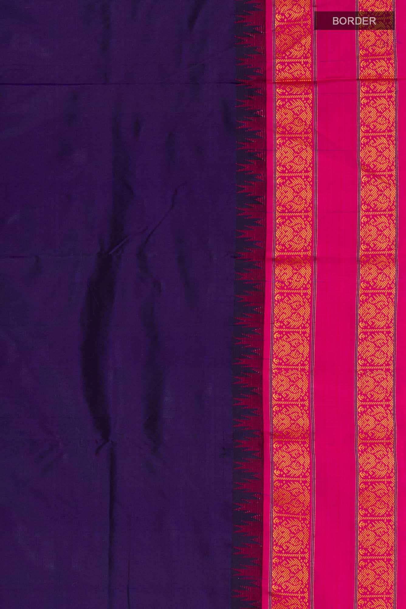 Navy Blue Bangalore Silk Saree