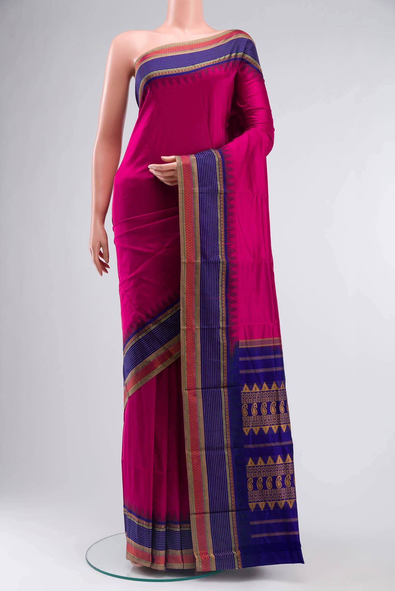 Pink Bangalore Silk Saree