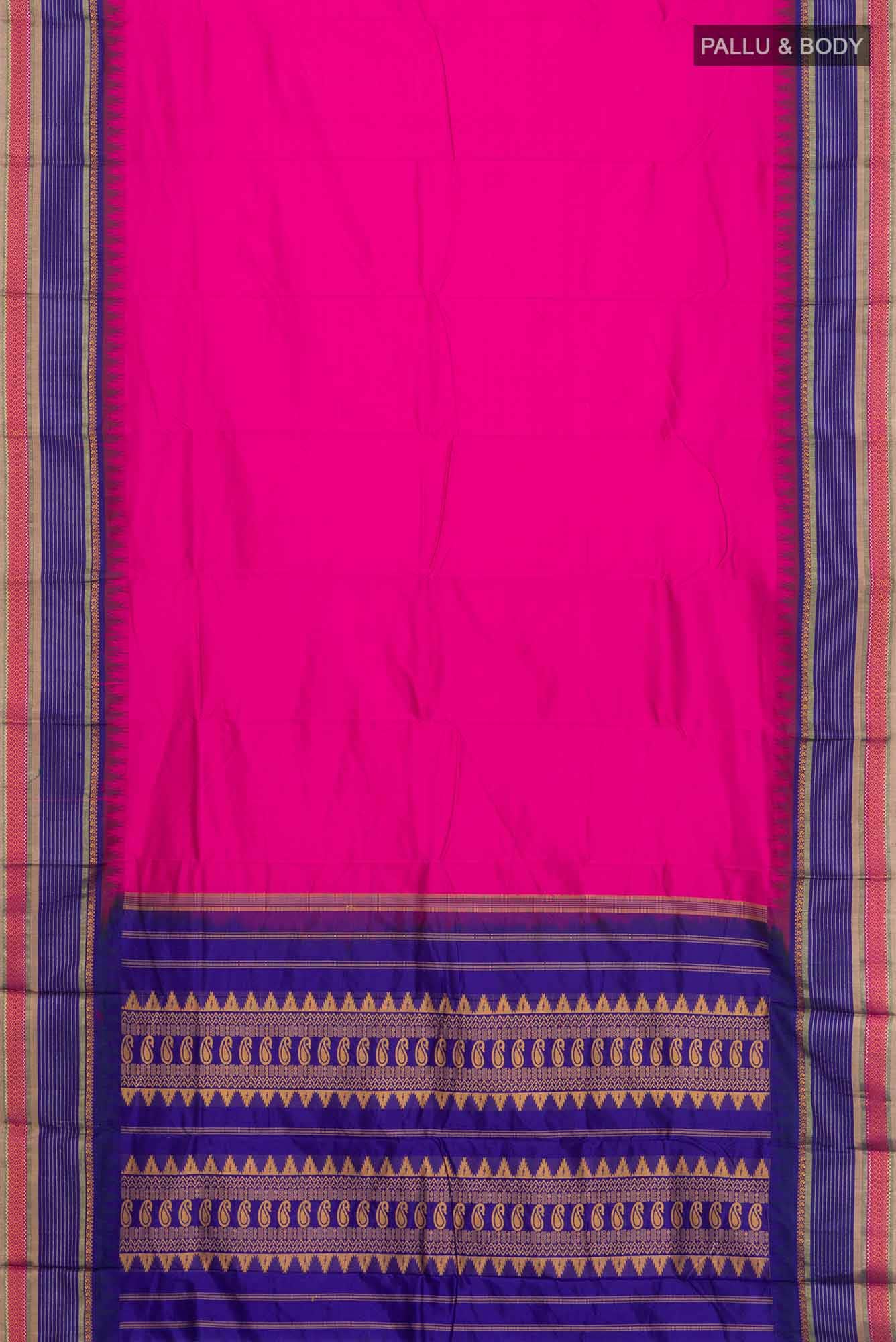 Pink Bangalore Silk Saree