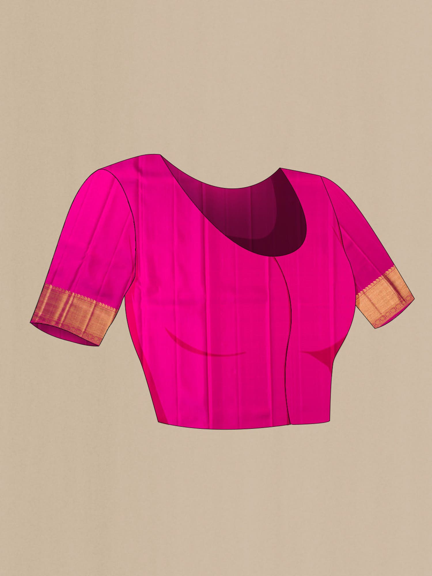 Pink Kanchipuram Silk Saree