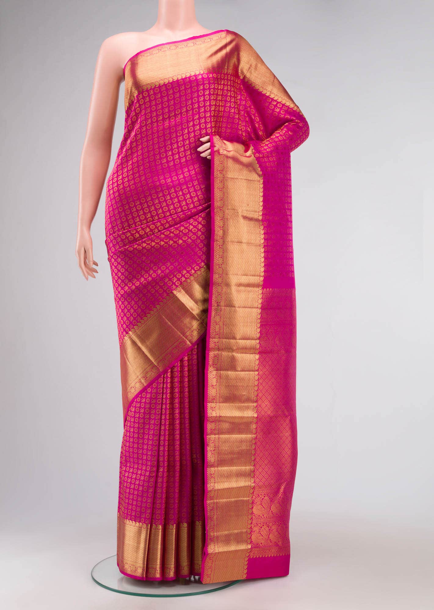 Pink Kanchipuram Silk Saree