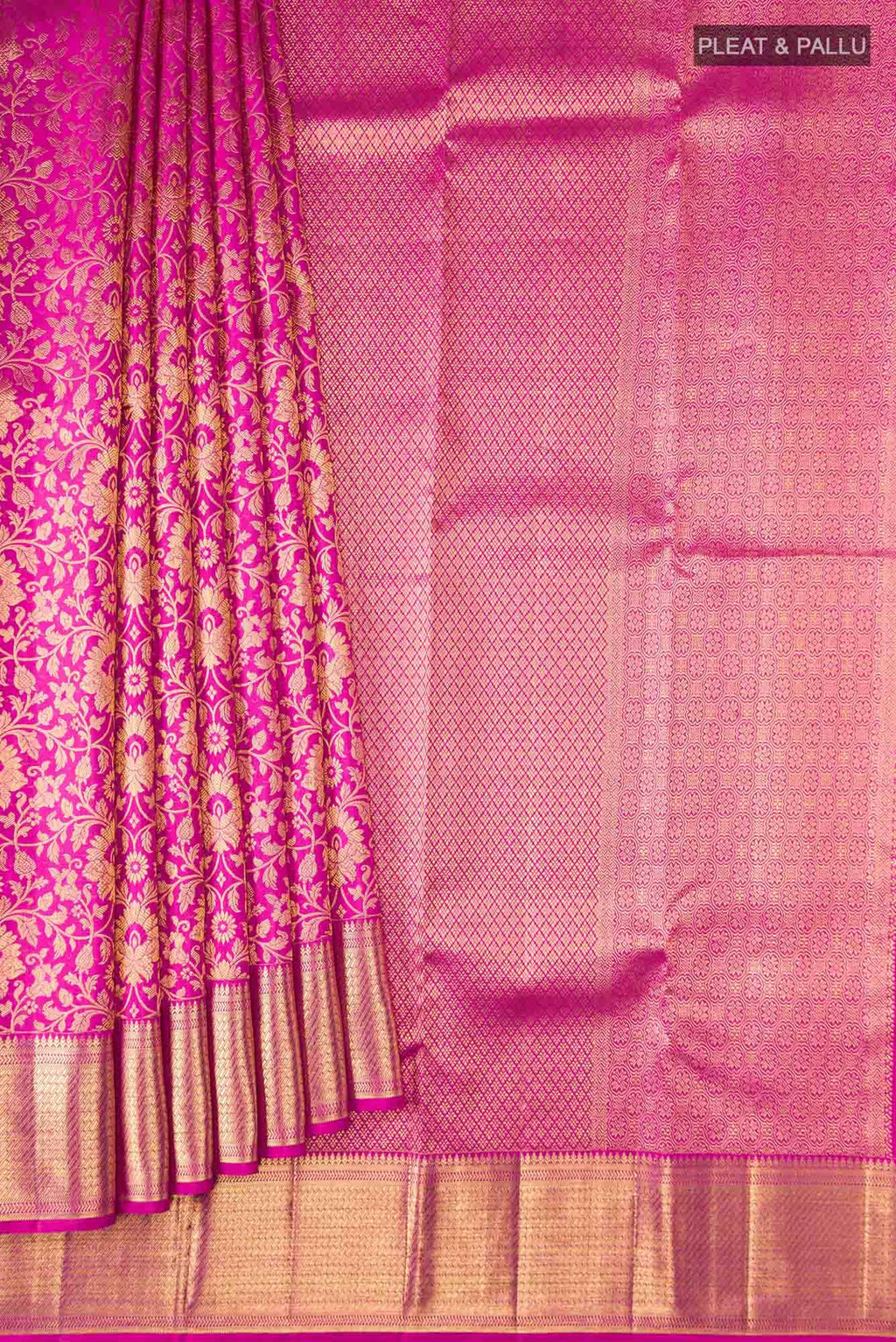 Pink Kanchipuram Silk Saree