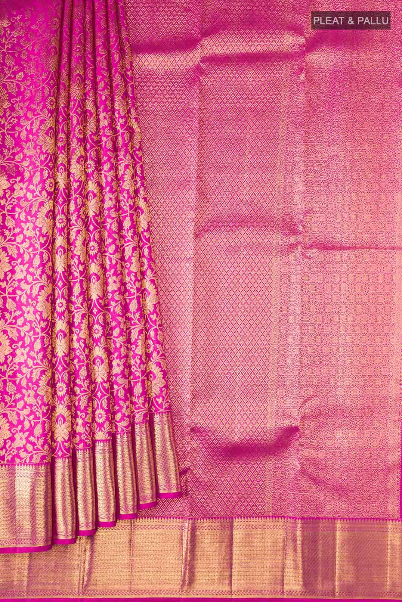 Pink Kanchipuram Silk Saree