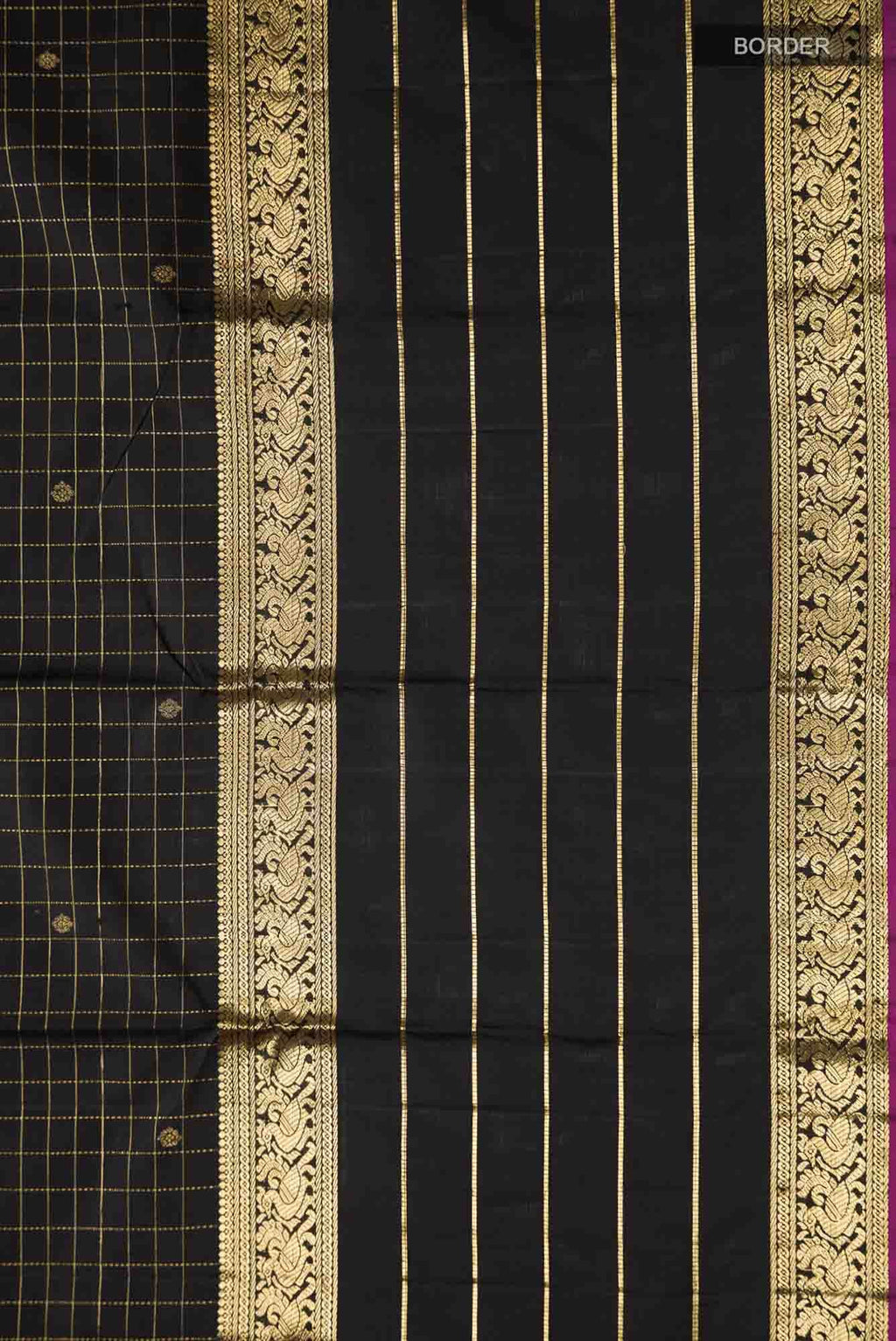 Black Kanchipuram Silk Saree