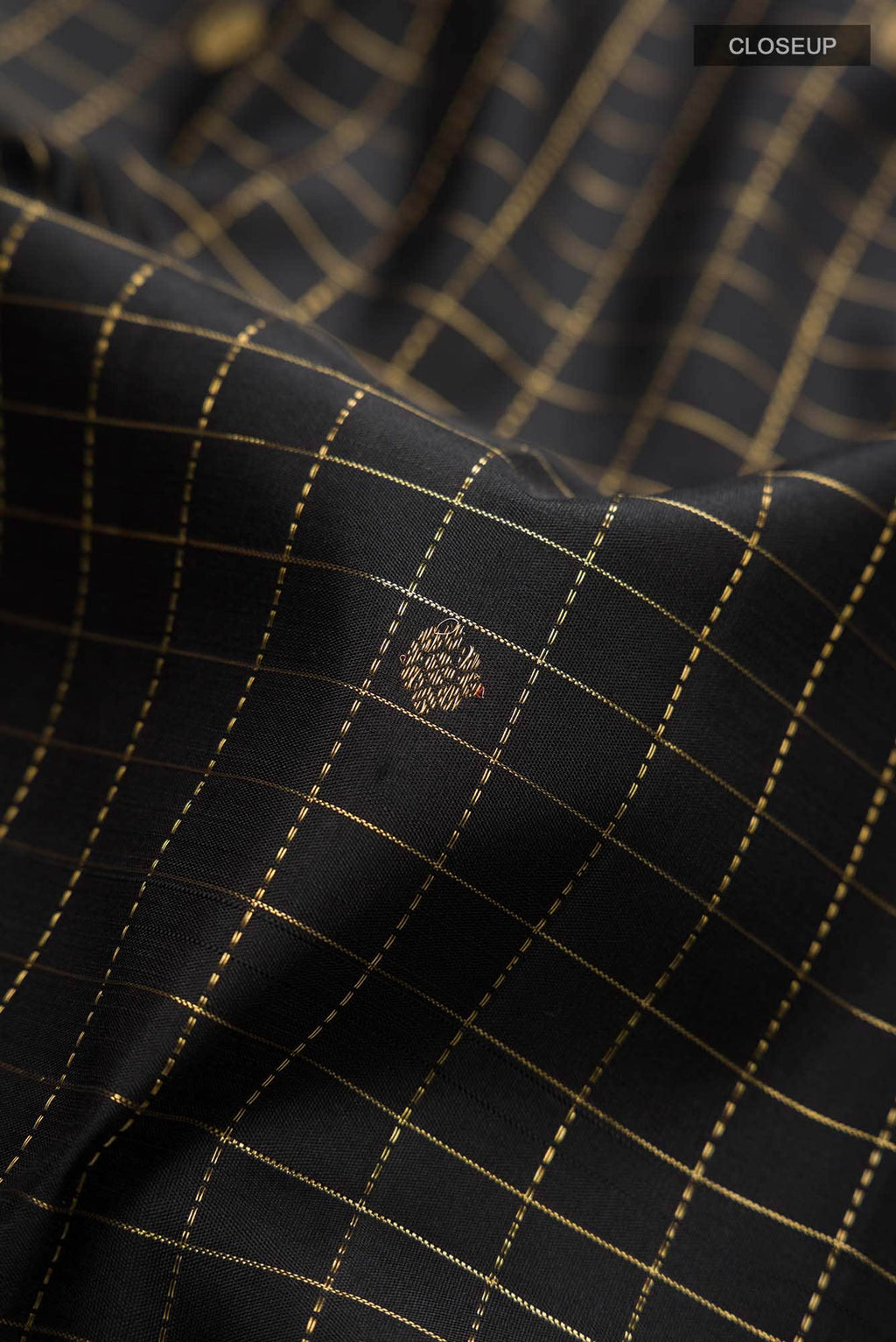 Black Kanchipuram Silk Saree