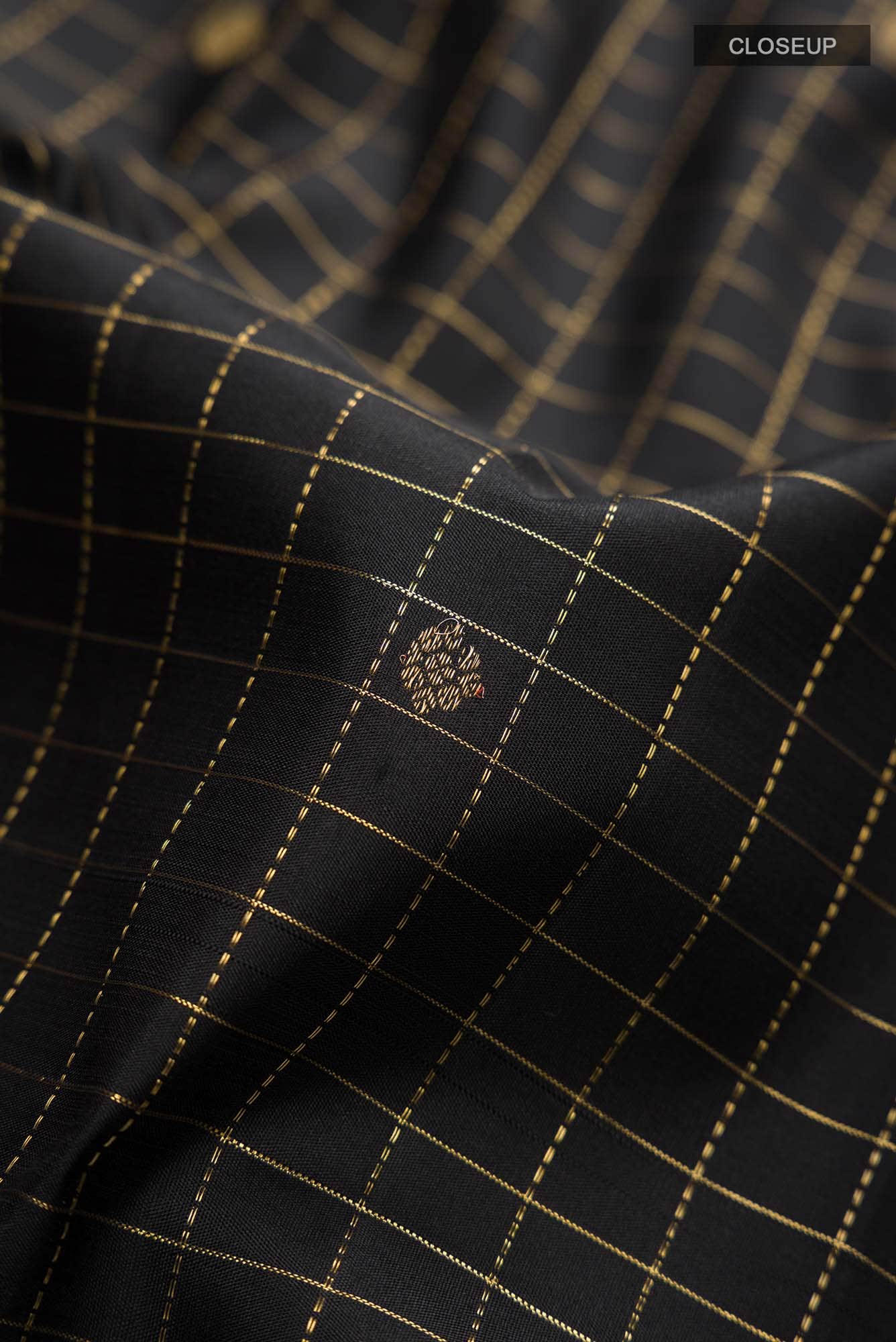 Black Kanchipuram Silk Saree