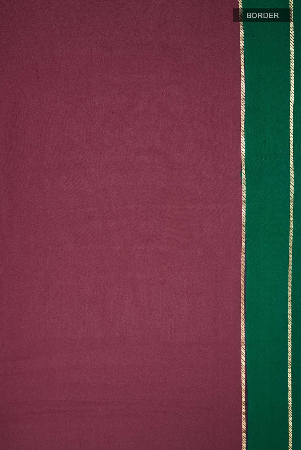 Maroon Mysore Crepe Saree