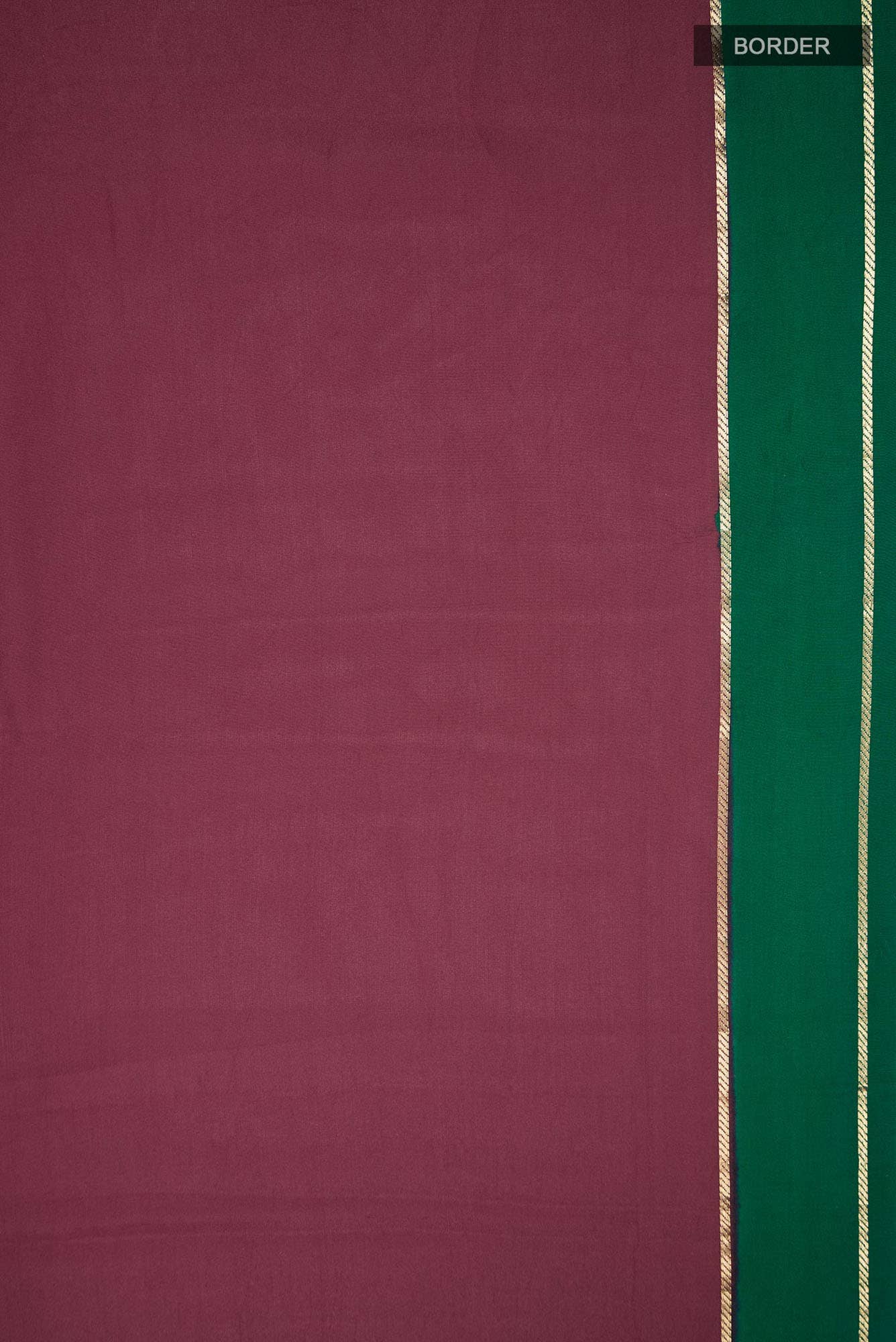 Maroon Mysore Crepe Saree