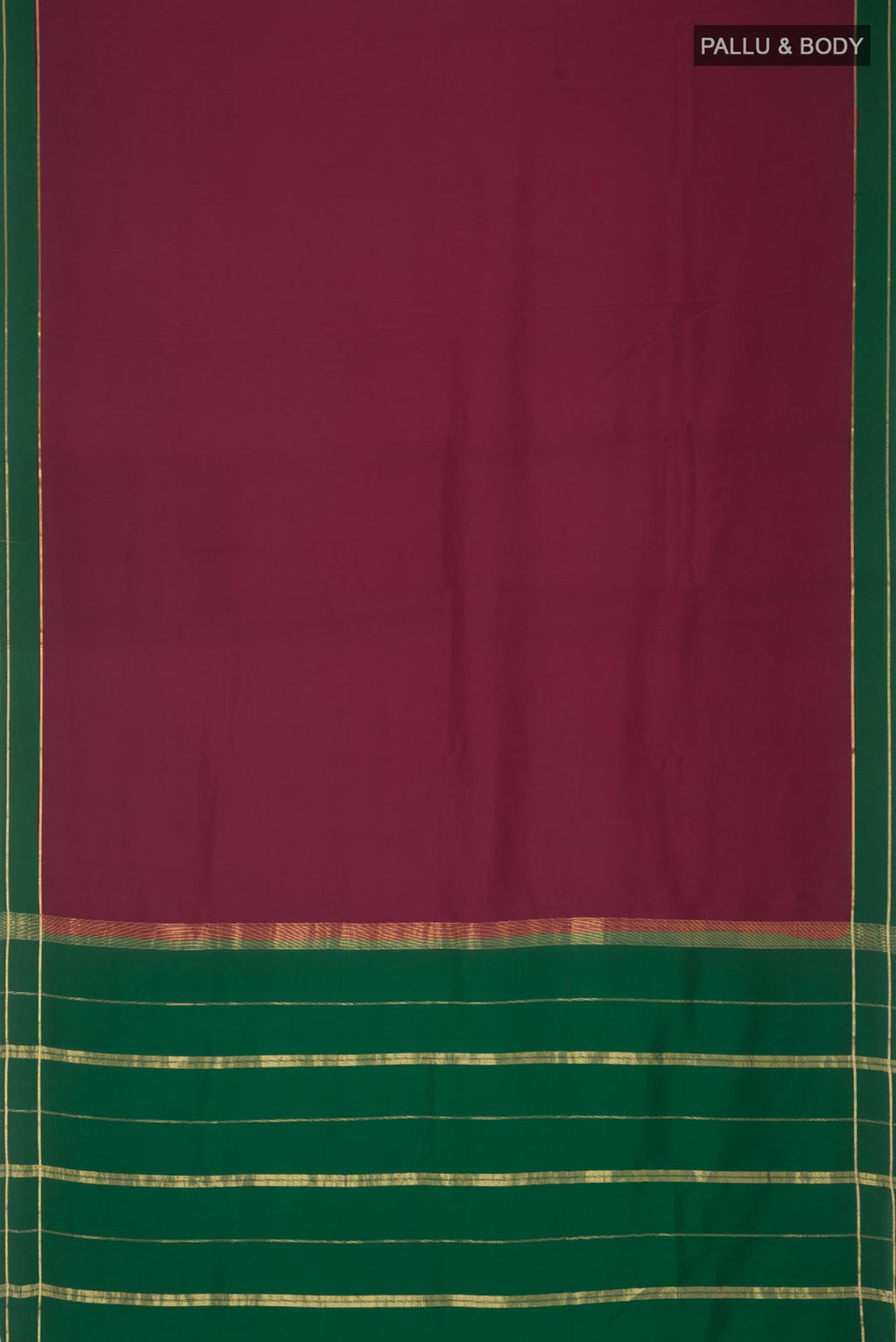 Maroon Mysore Crepe Saree