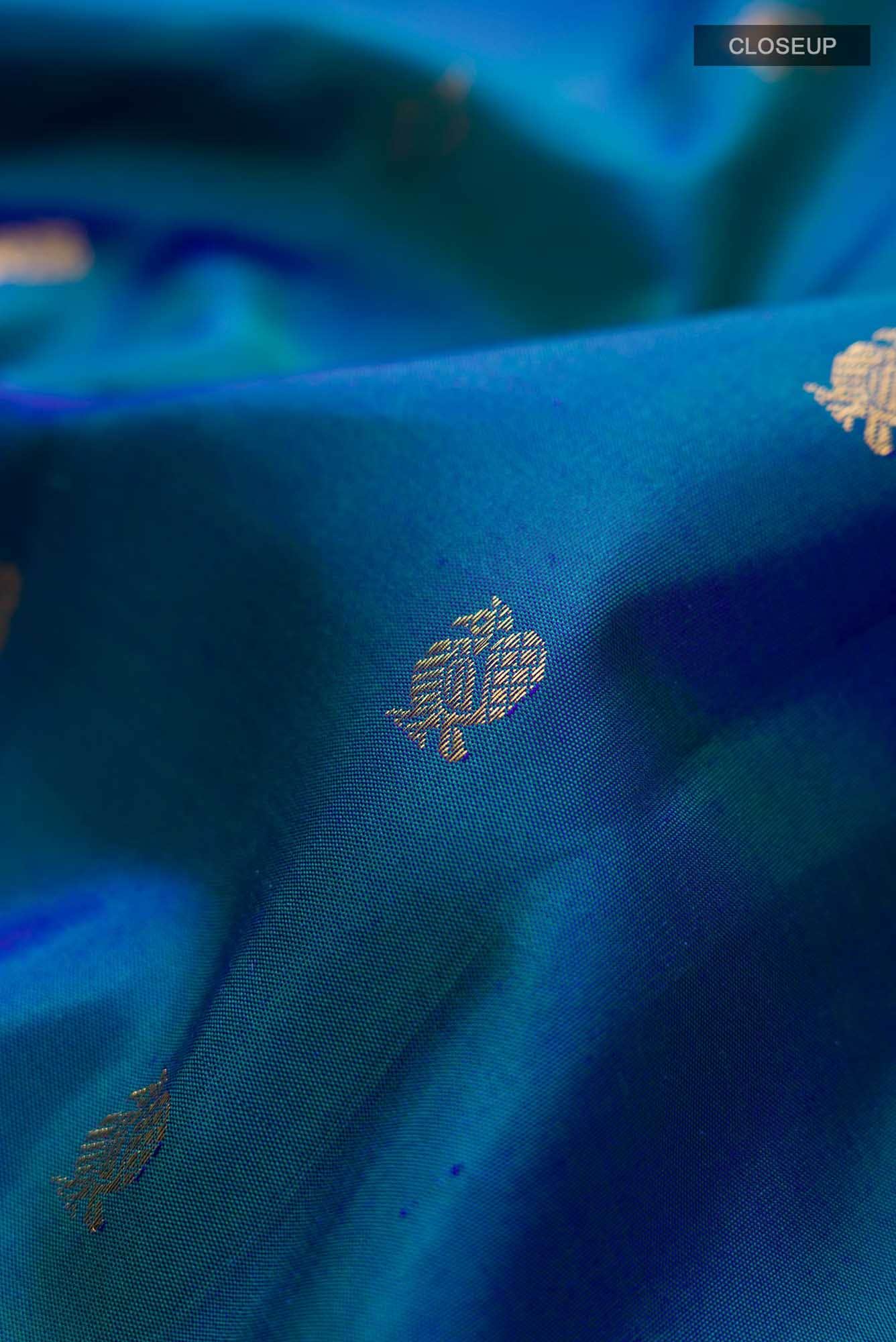 Blue Kanchipuram Silk Saree