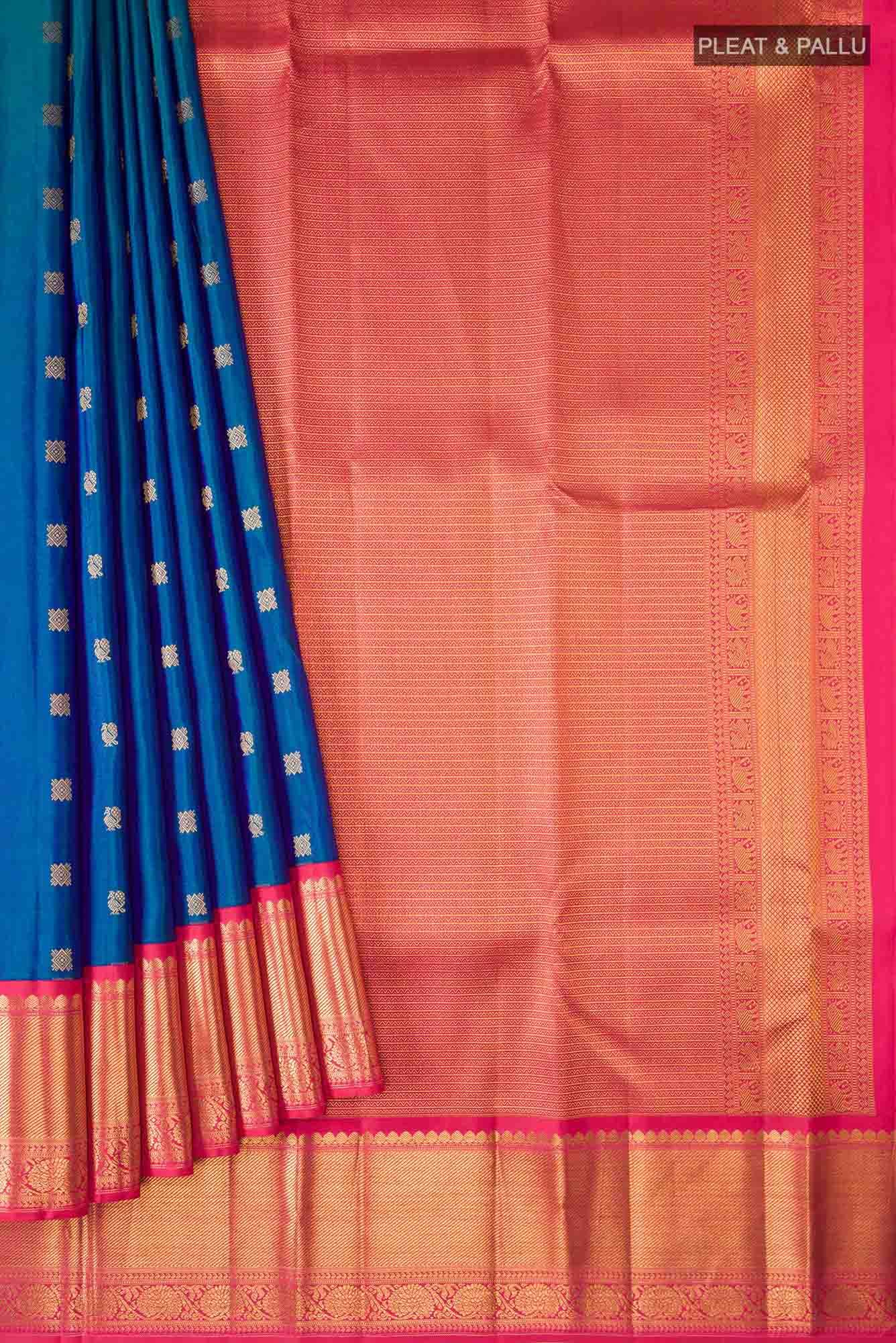 Blue Kanchipuram Silk Saree
