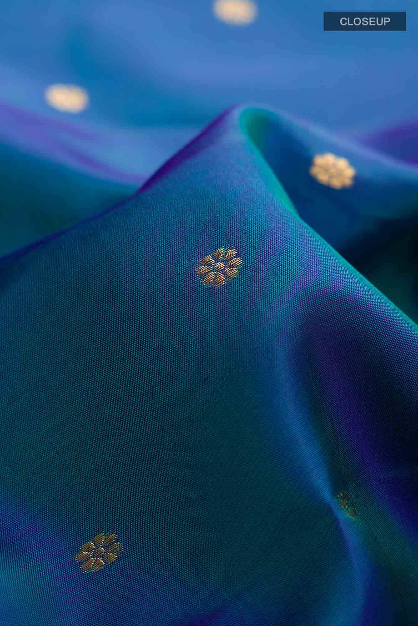 Blue Kanchipuram Silk Saree