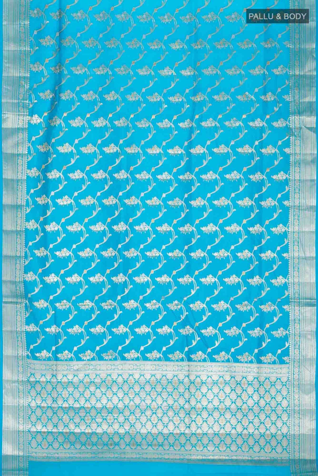 Blue Banarasi Tussar Silk Saree