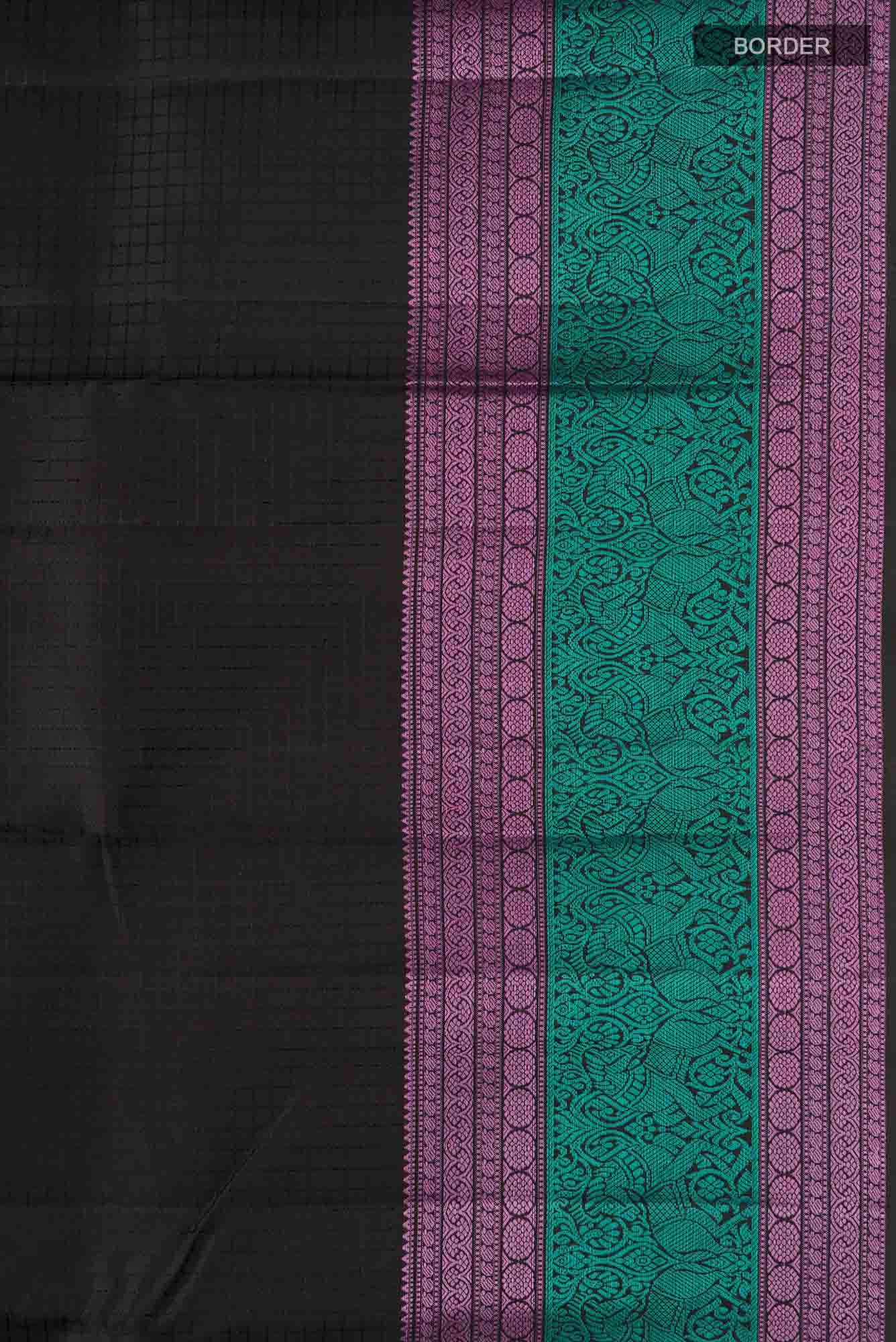 Black Kanchipuram Silk Saree
