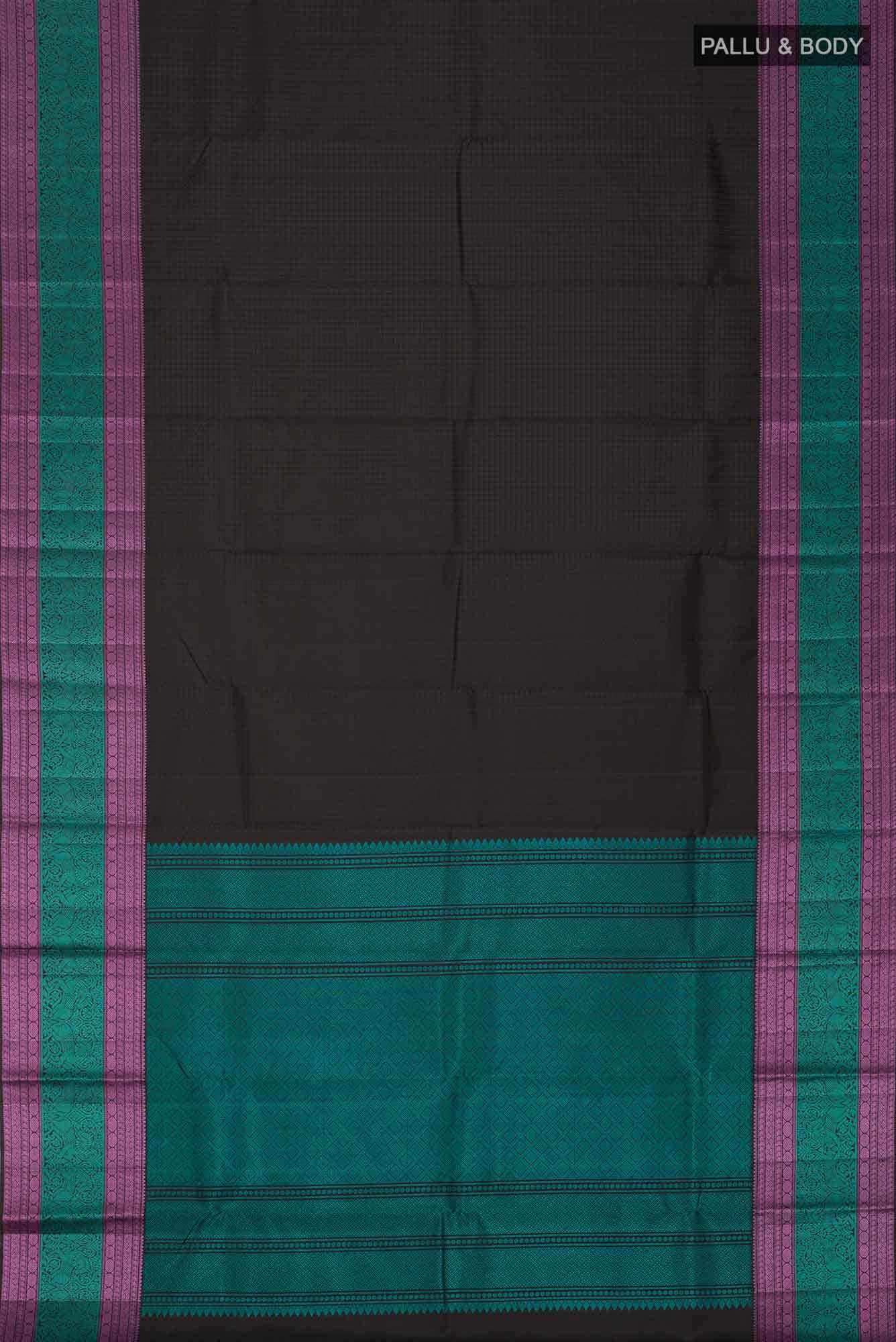 Black Kanchipuram Silk Saree