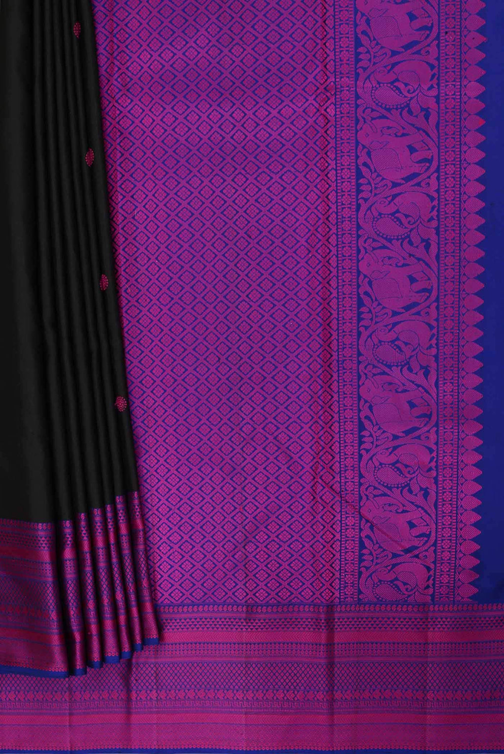 Black Kanchipuram Silk Saree