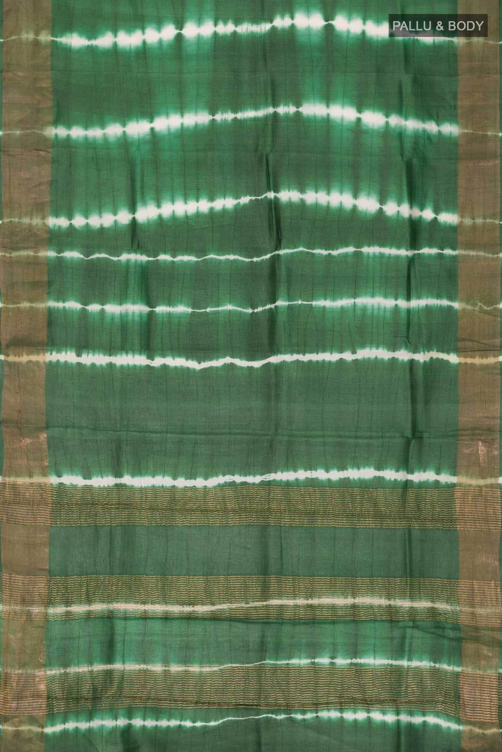 Green Bhagalpuri Tussar Silk Saree