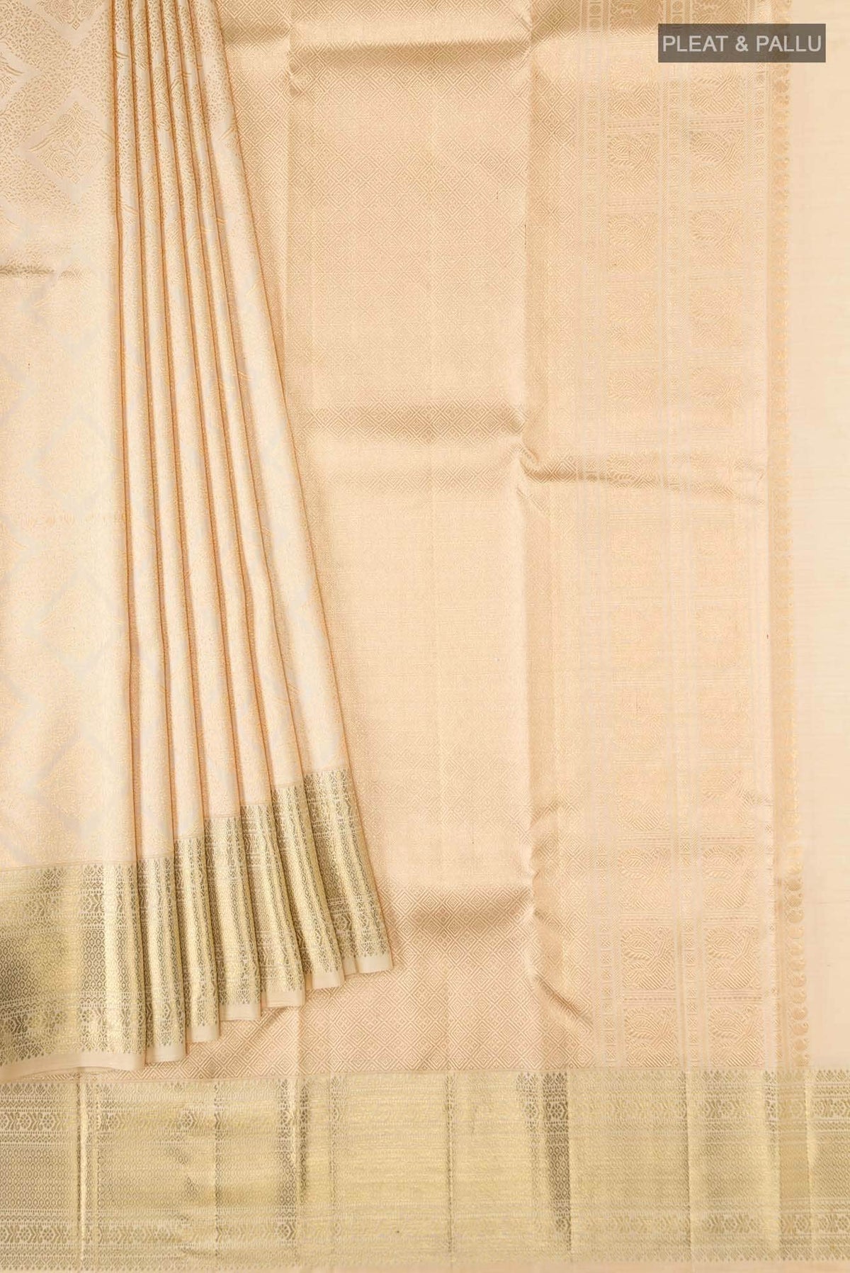 Sandal Kanchipuram Silk Saree