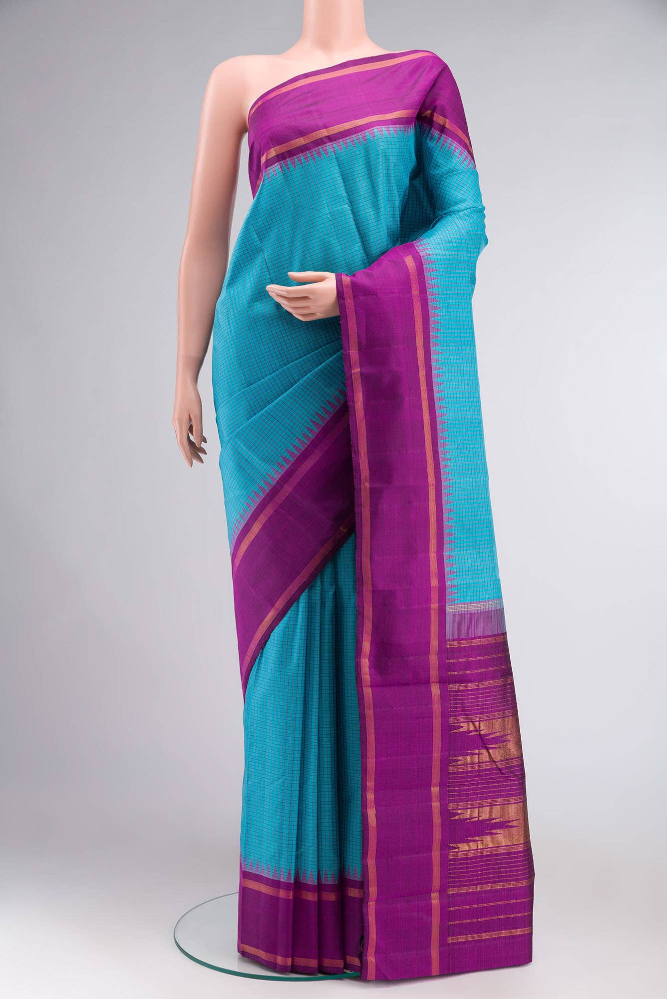 Blue Kanchipuram Silk Saree
