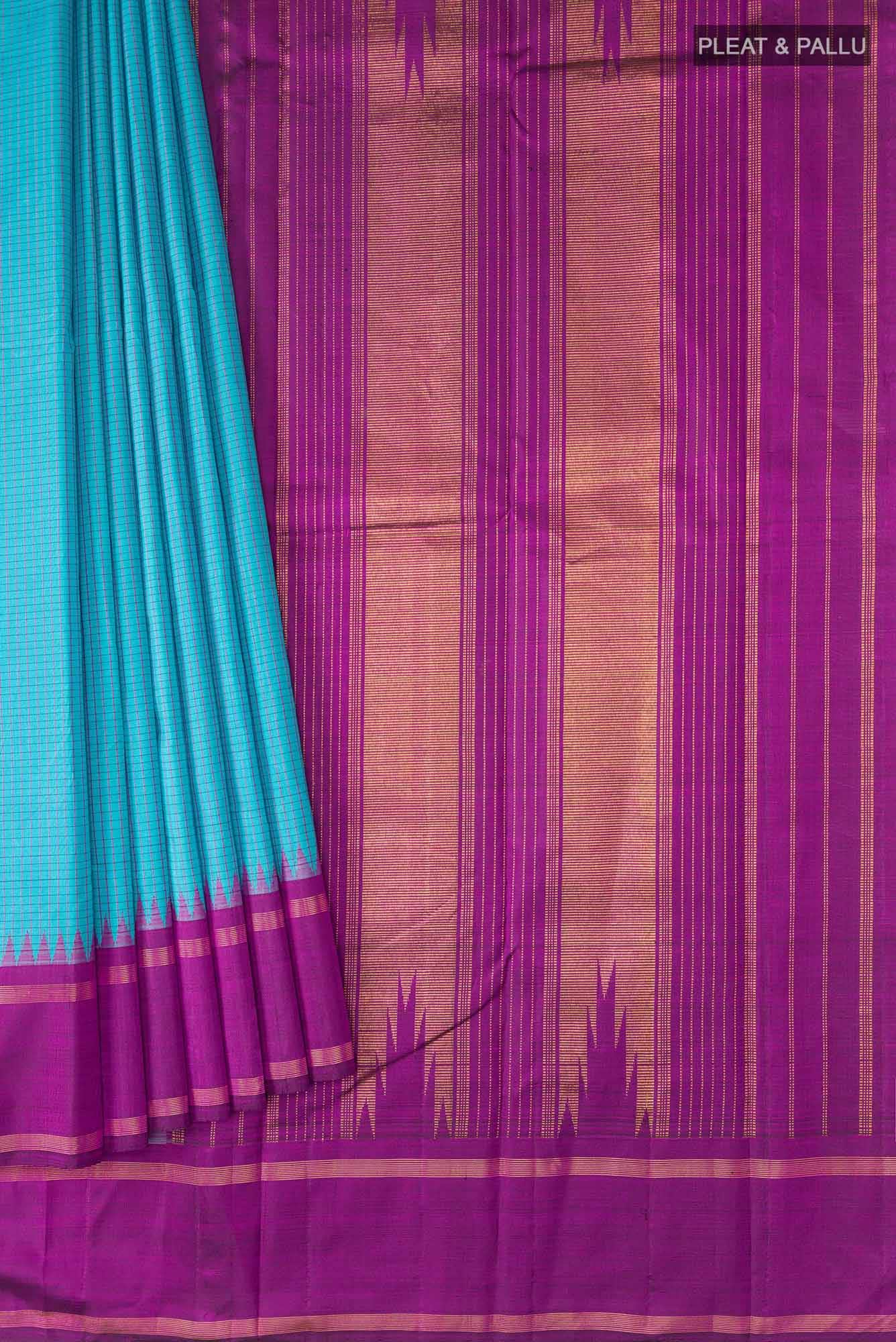 Blue Kanchipuram Silk Saree