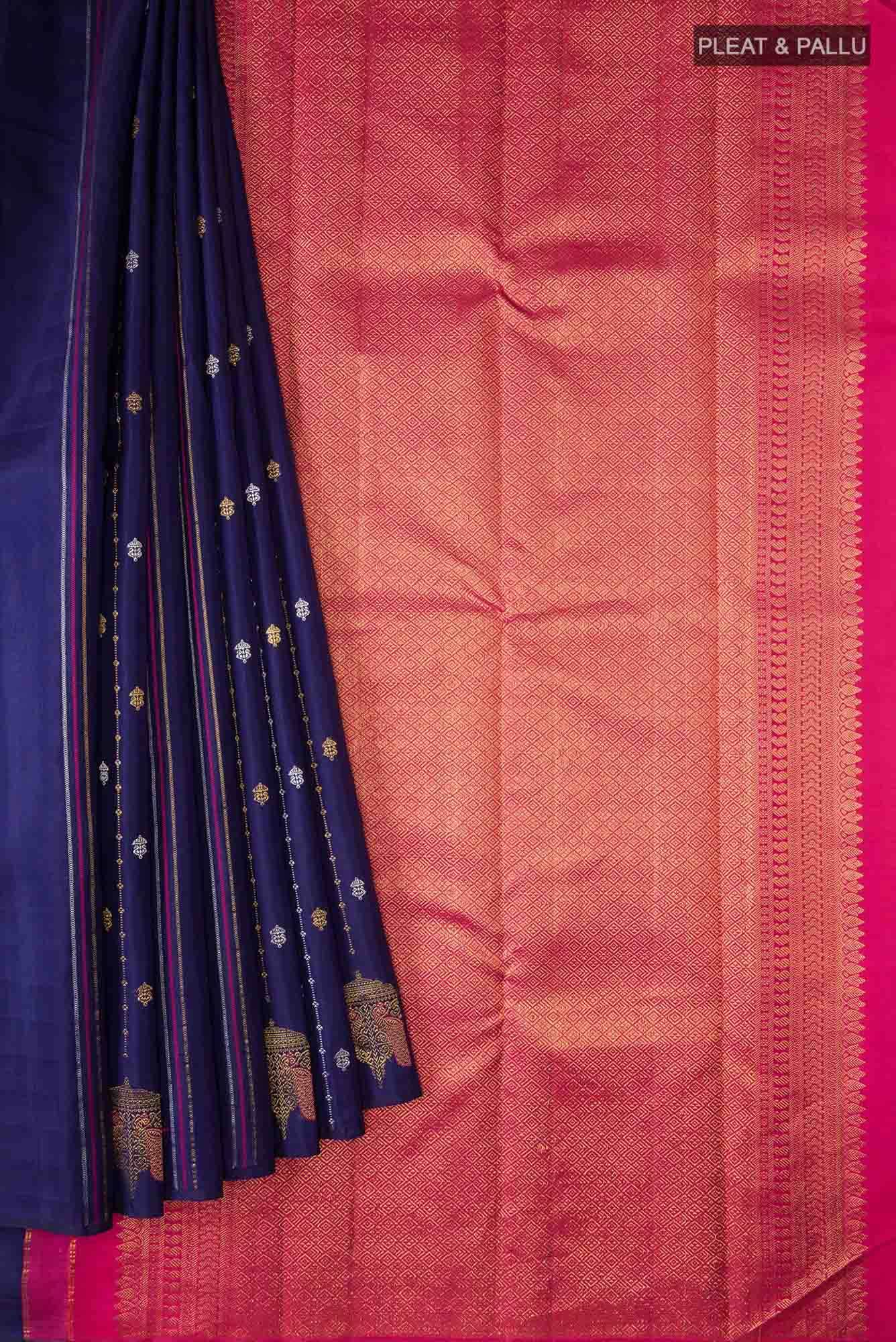 Blue Kanchipuram Silk Saree