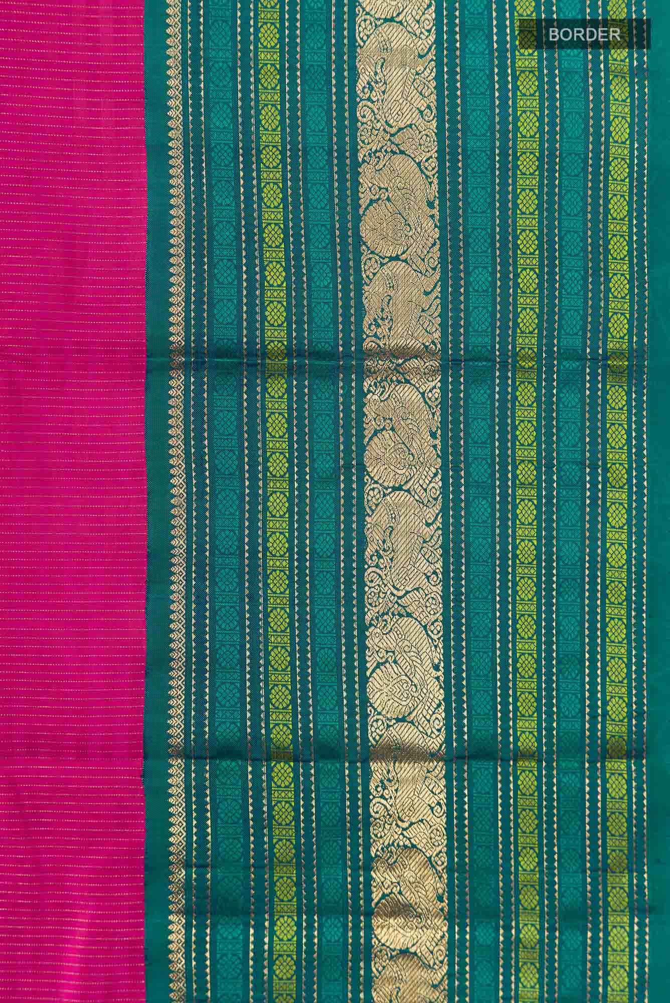 Pure Silk Pure Zari Pink Kanchipuram Saree
