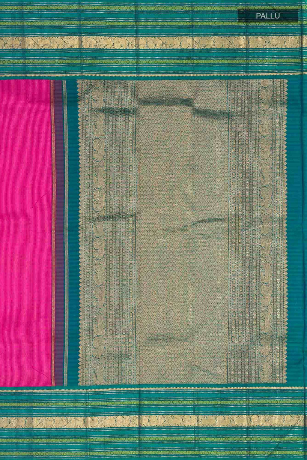 Pure Silk Pure Zari Pink Kanchipuram Saree